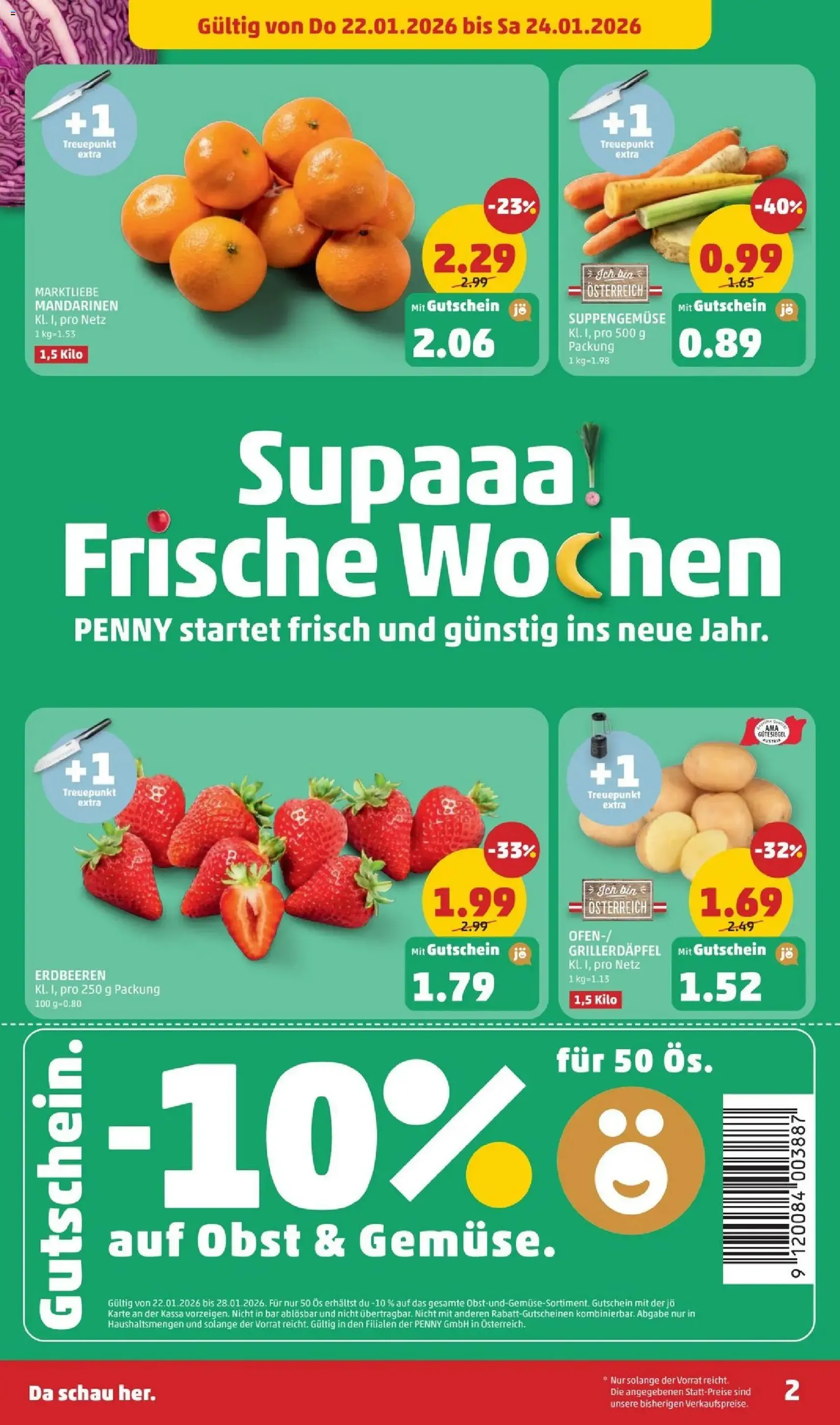 Penny Markt Flugblatt - Gültiger Prospekt ab 22.01.2026, Seite 2 von insgesamt 32