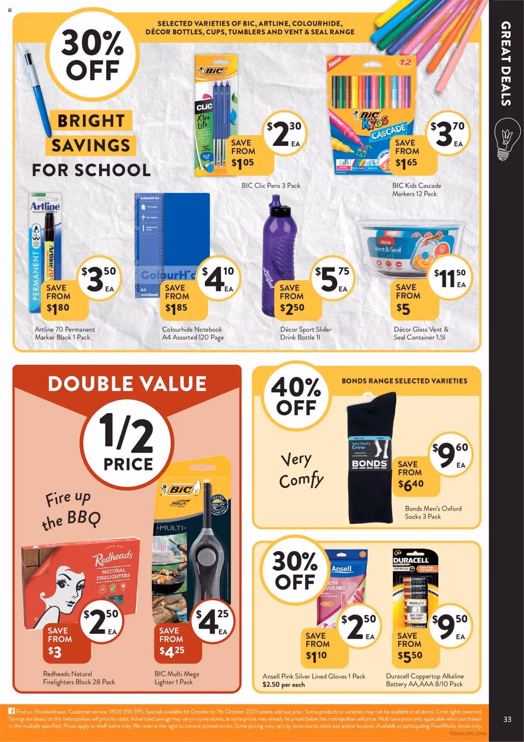 Foodworks - Catalogue NSW - valid flyer from 01/10/2025, page 33 of 33 Foodworks - Catalogue NSW - valid flyer from 01/10/2025, page 33 of 33