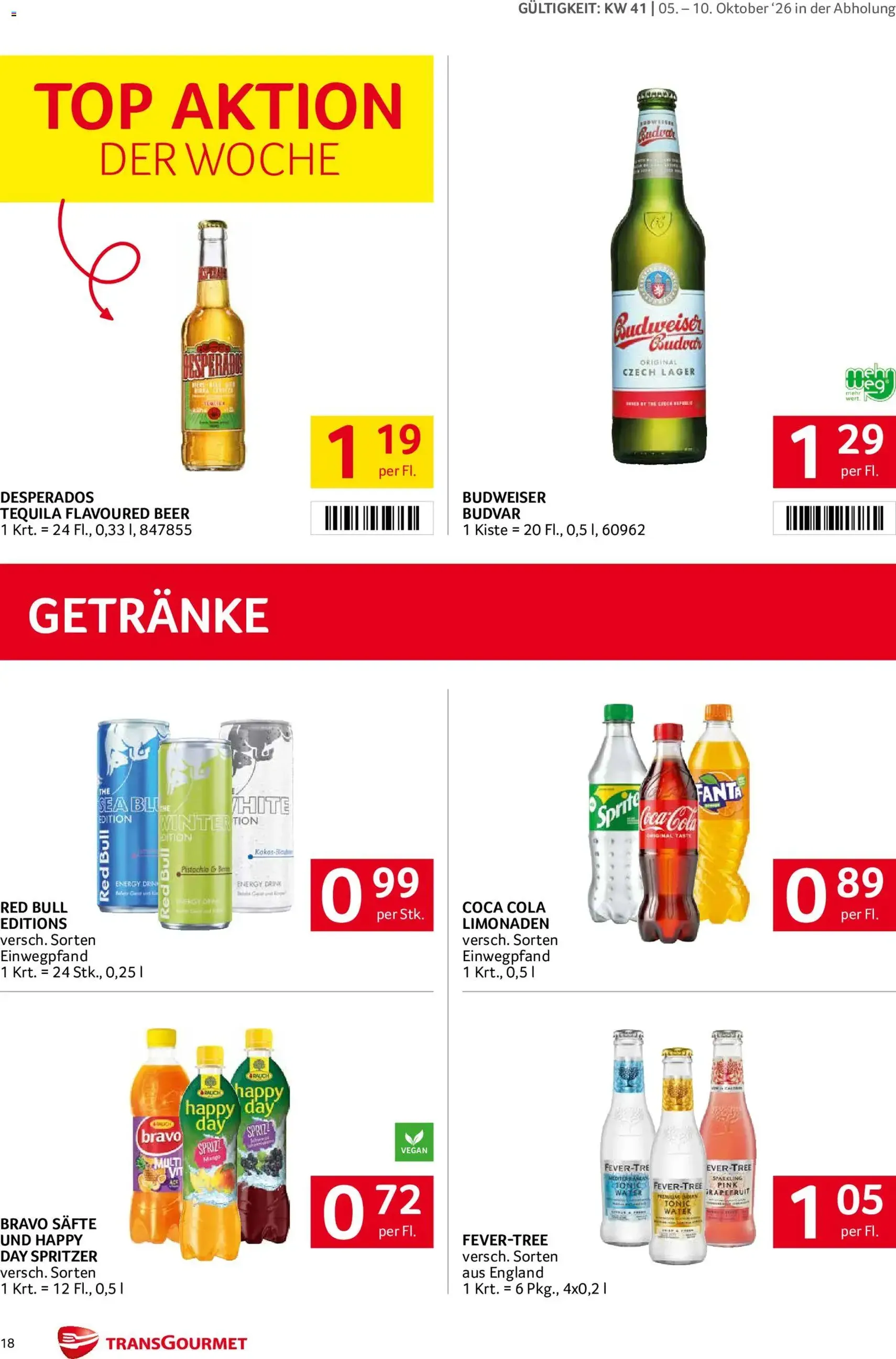 Transgourmet Flugblatt - Gültiger Prospekt ab 05.10.2026, Seite 18 von insgesamt 28