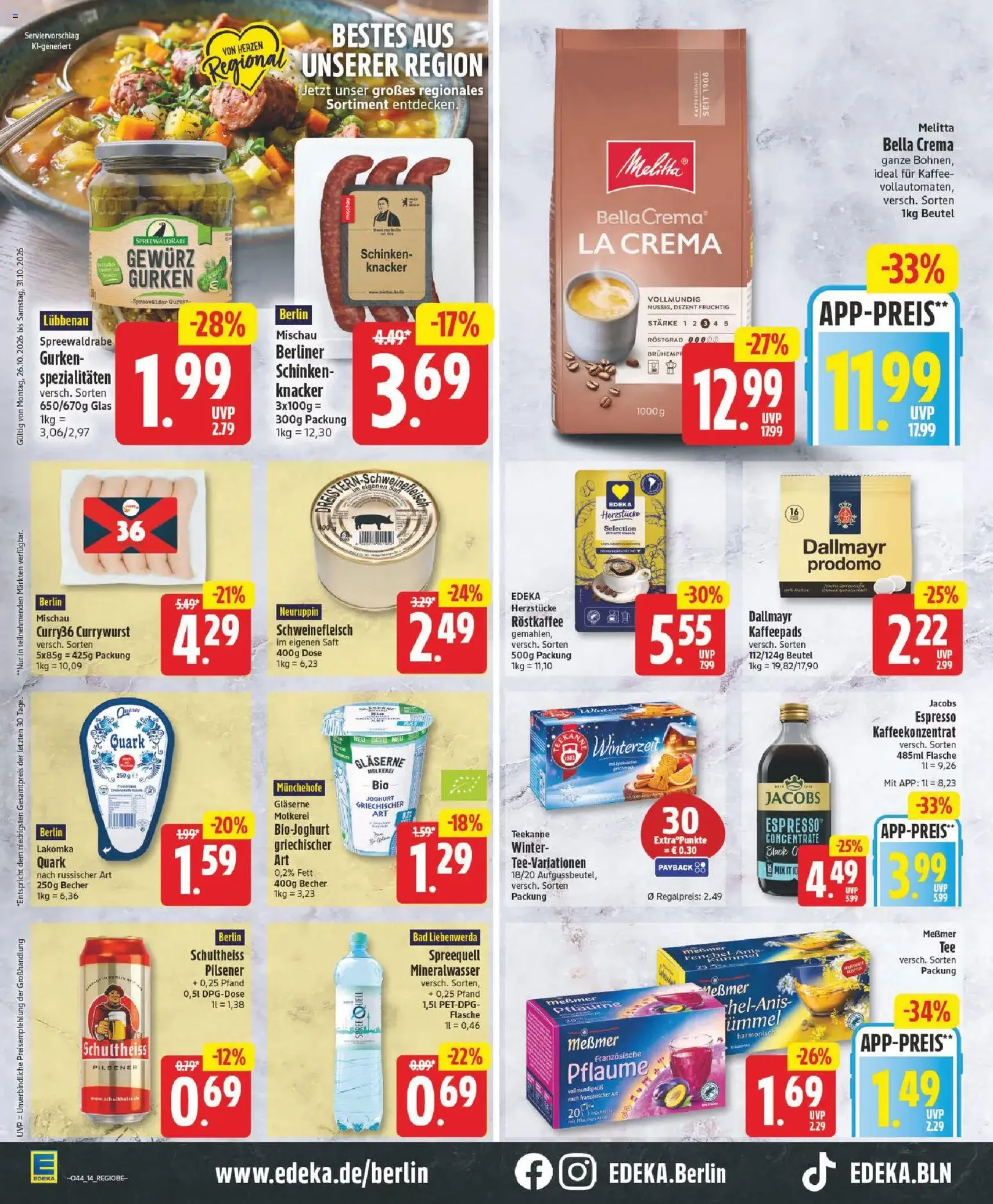 Edeka Prospekt - Gültiger Prospekt ab 26.10.2026, Seite 14 von insgesamt 29
