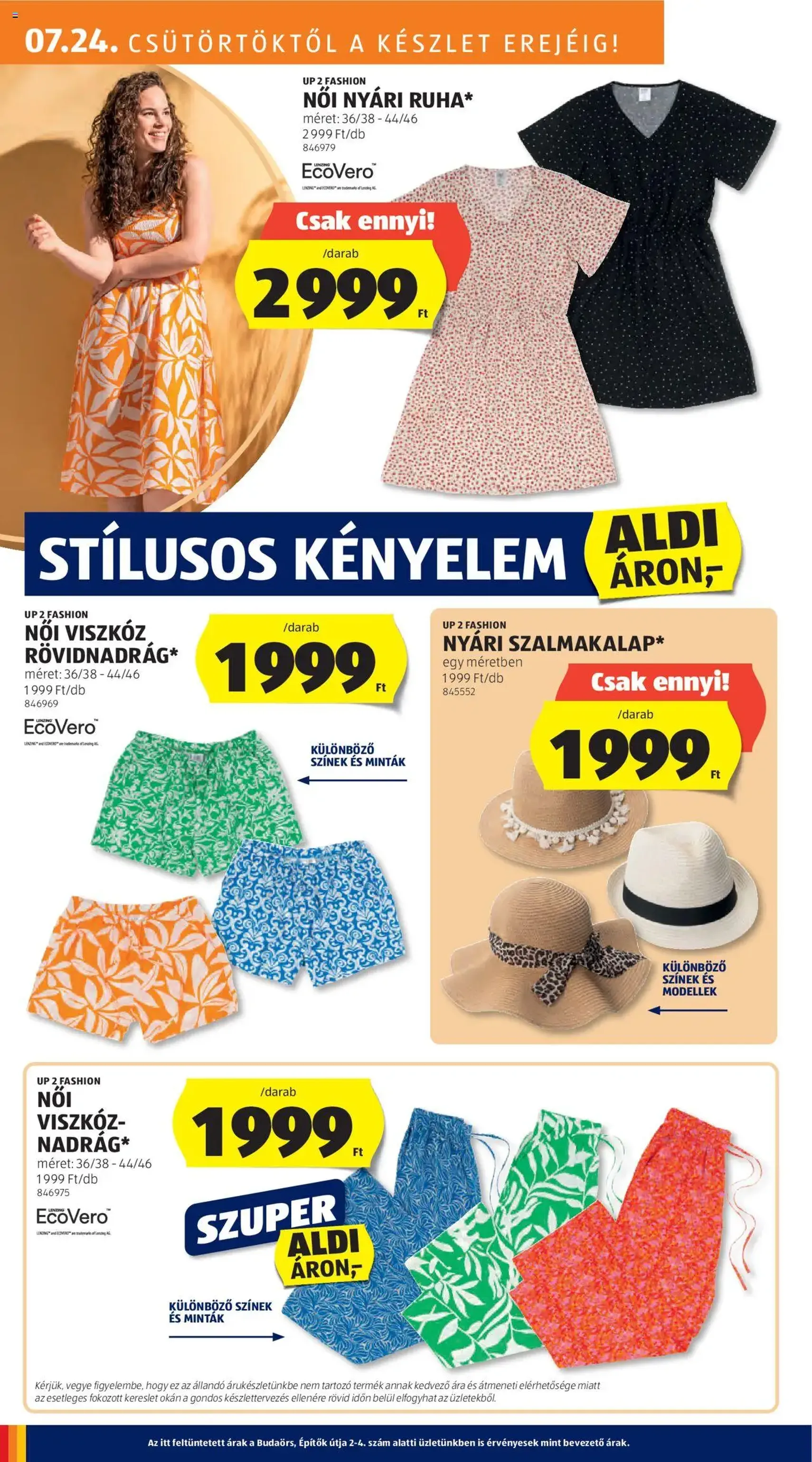 Aldi Akciós újság - 2025.07.24. érvényes szórólap 20 oldal 50 oldalból Aldi Akciós újság - 2025.07.24. érvényes szórólap 20 oldal 50 oldalból