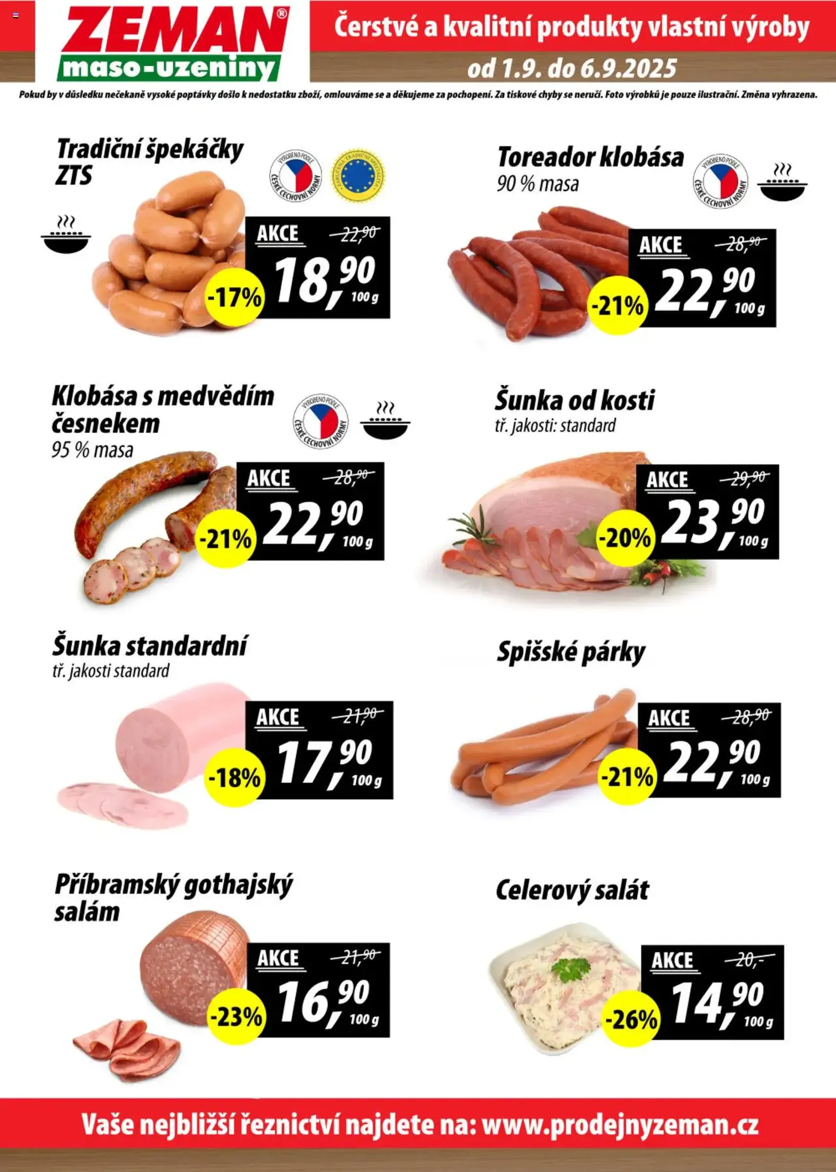 Prodejny Zeman leták - platný leták od 01.09.2025 strana 2 z 2