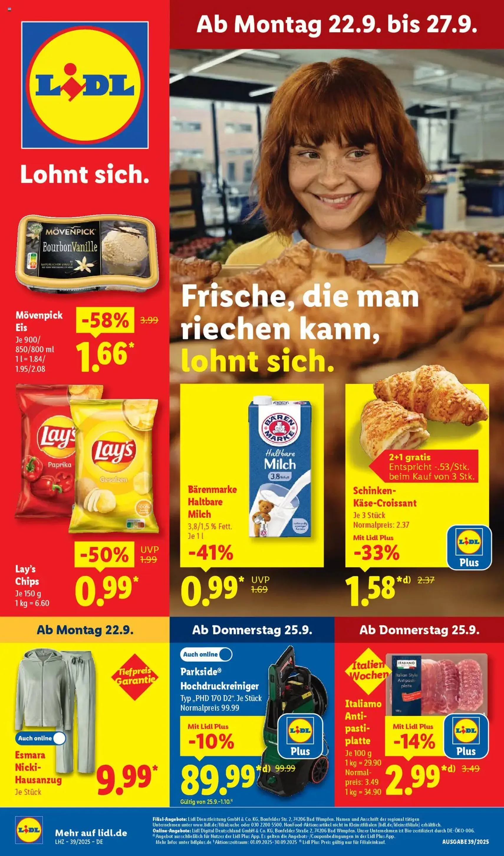 Lidl Prospekt - Gültiger Prospekt ab 22.09.2025, Seite 1 von insgesamt 68