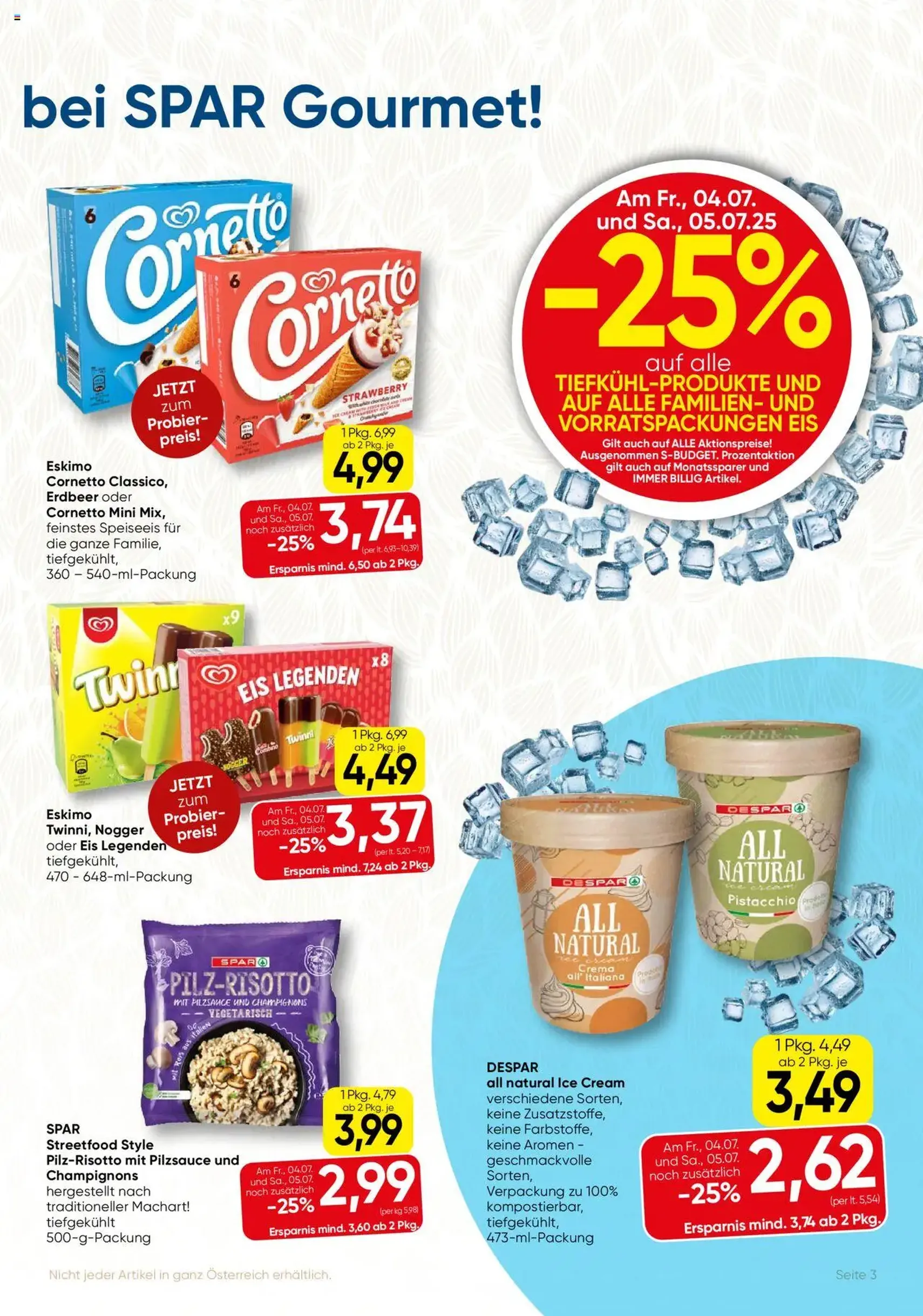 SPAR Gourmet Flugblatt - Gültiger Prospekt ab 03.07.2025, Seite 3 von insgesamt 12