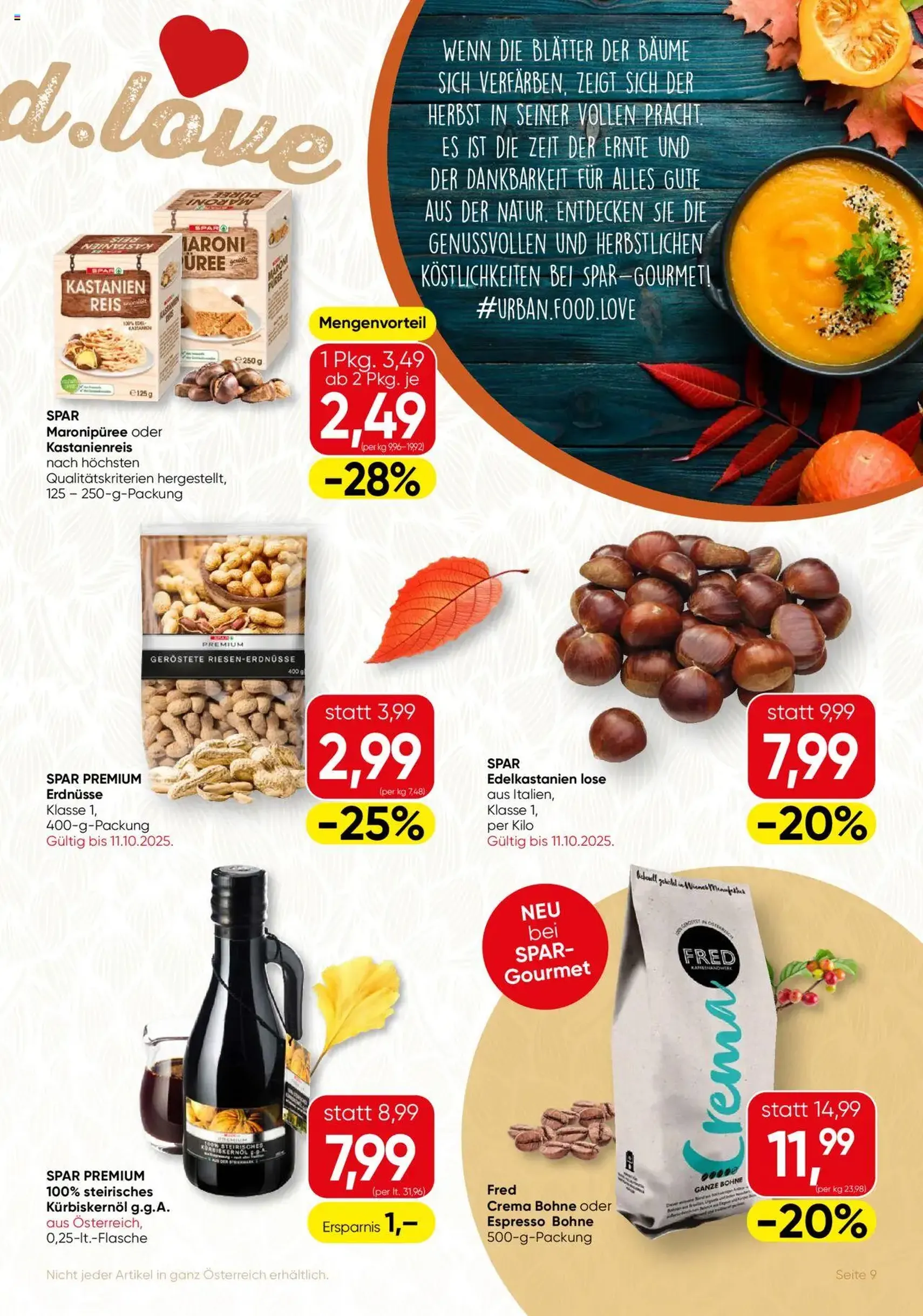SPAR Gourmet Flugblatt - Gültiger Prospekt ab 09.10.2025, Seite 9 von insgesamt 12