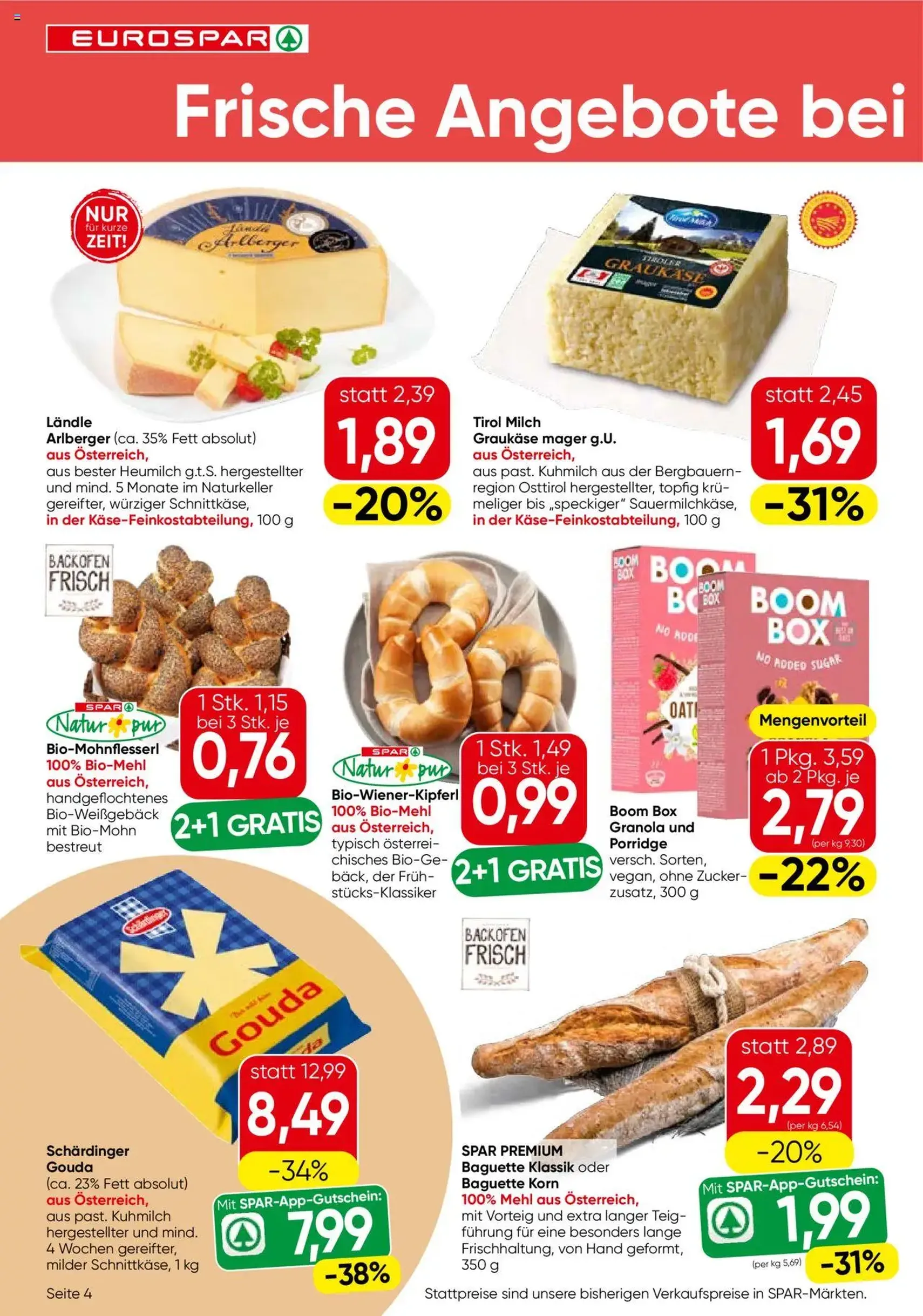 Eurospar Flugblatt - Gültiger Prospekt ab 14.08.2025, Seite 4 von insgesamt 16