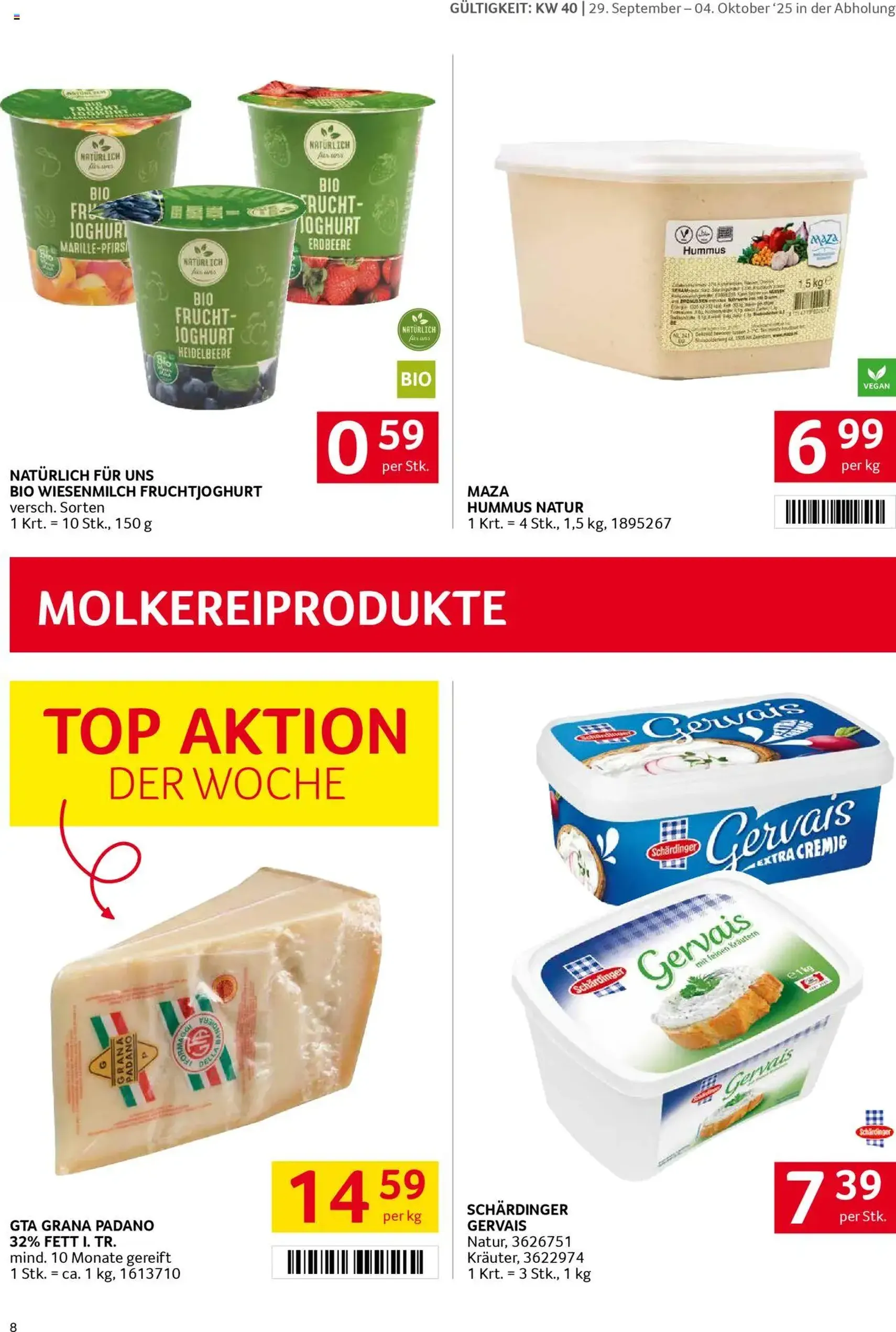 Transgourmet Flugblatt - Gültiger Prospekt ab 28.09.2025, Seite 8 von insgesamt 27