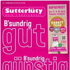 Sutterlüty Flugblatt - Prospekt Vorschau gültig ab 16.04.2026