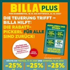 Billa Plus Flugblatt - Prospekt Vorschau gültig ab 16.10.2025