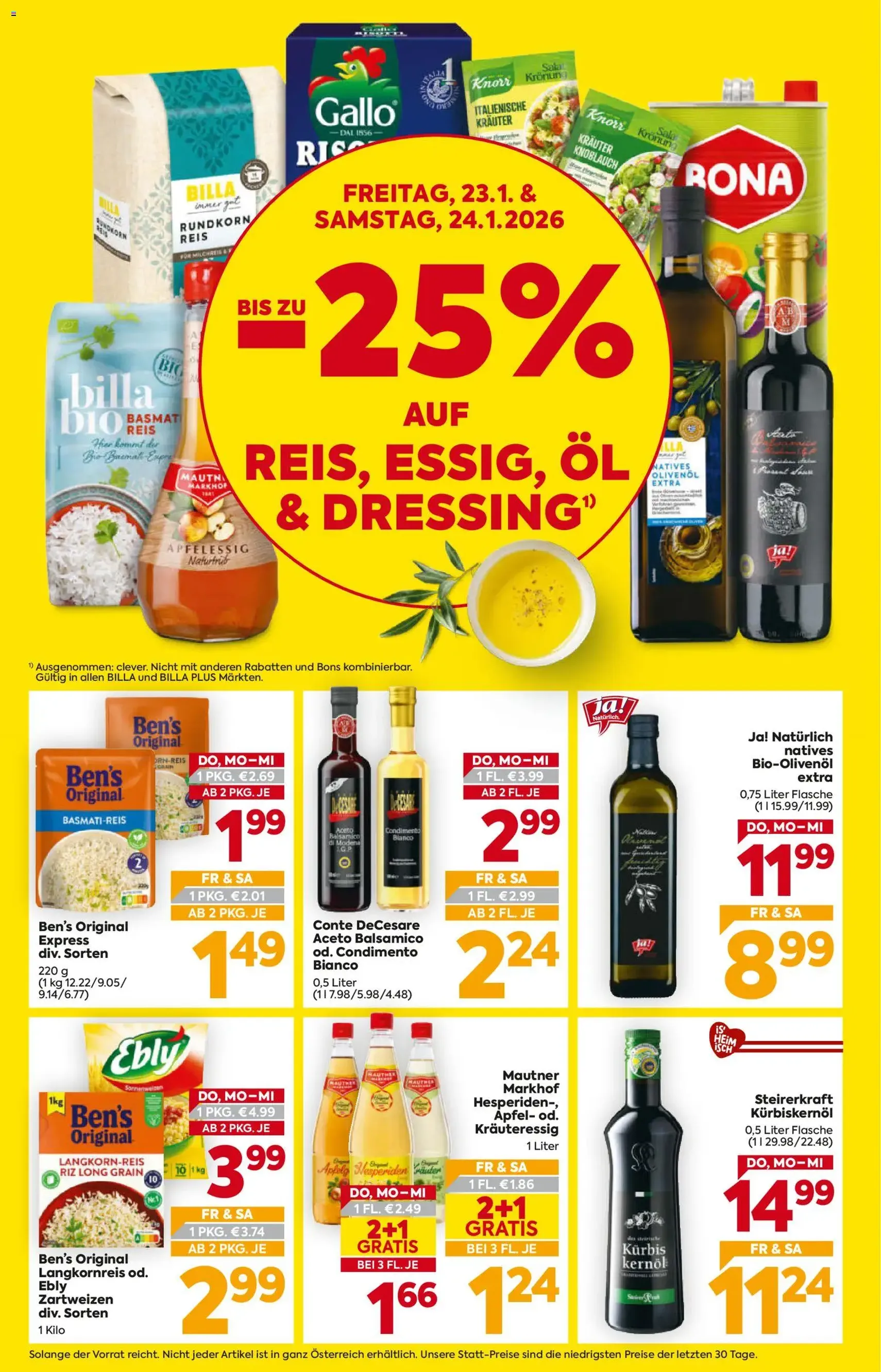 Billa Flugblatt - Gültiger Prospekt ab 22.01.2026, Seite 2 von insgesamt 20