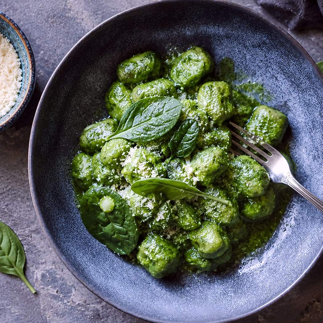Zemiakové gnocchi so špenátom
