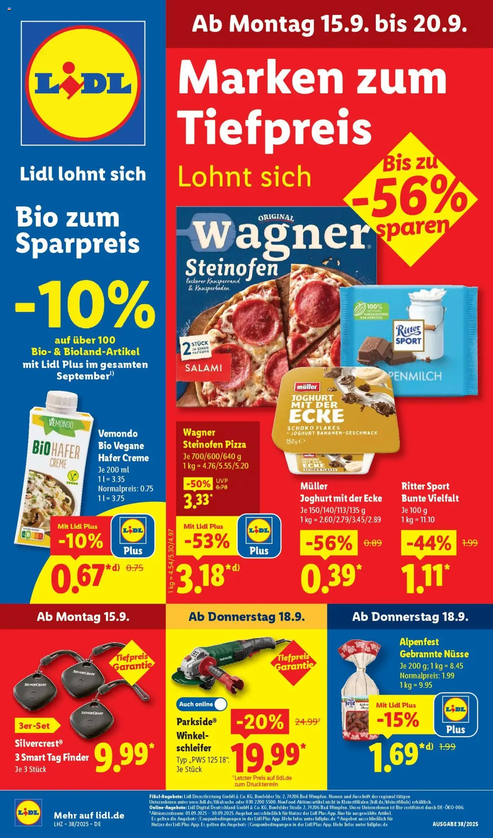 Lidl Prospekt - Gültiger Prospekt ab 15.09.2025, Seite 1 von insgesamt 68 Lidl Prospekt - Gültiger Prospekt ab 15.09.2025, Seite 1 von insgesamt 68