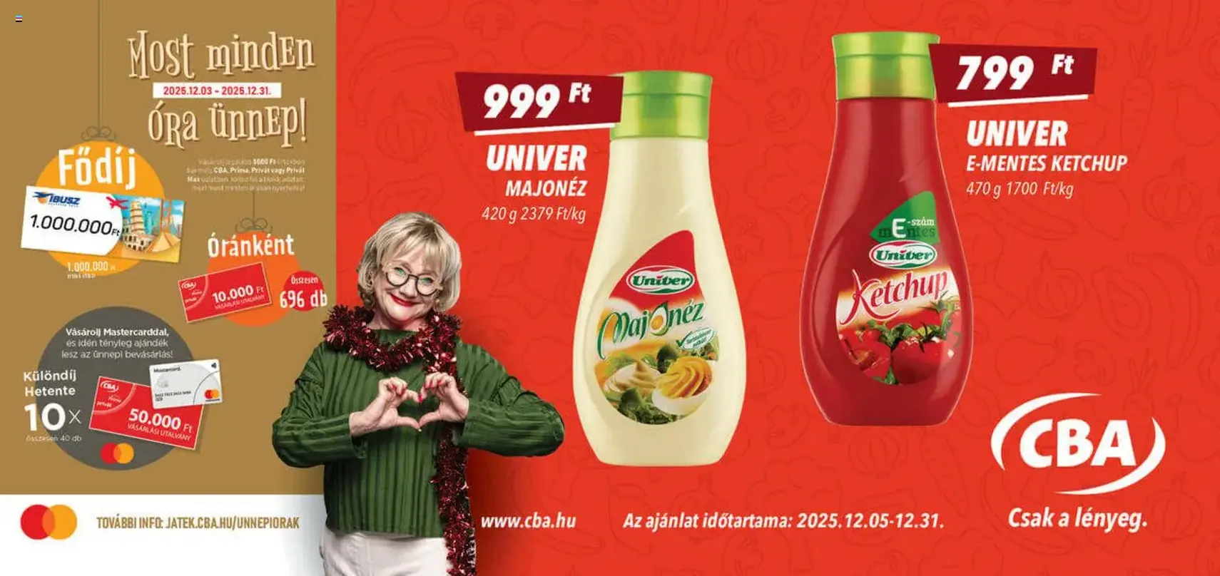 CBA - Óriásplakátok - 2025.12.05. érvényes szórólap 2 oldal 5 oldalból