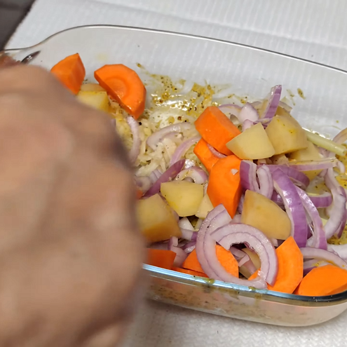 Baked mackerel with cherry tomatoes and potatoes - procedimento 1