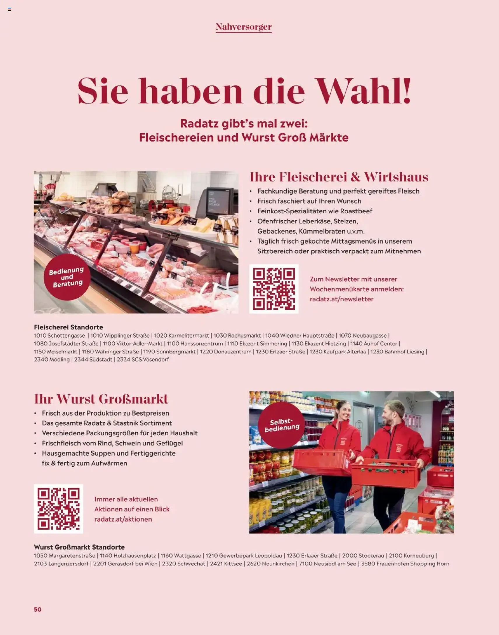 Radatz Schmeckt - Gültiger Prospekt ab 28.07.2025, Seite 50 von insgesamt 52