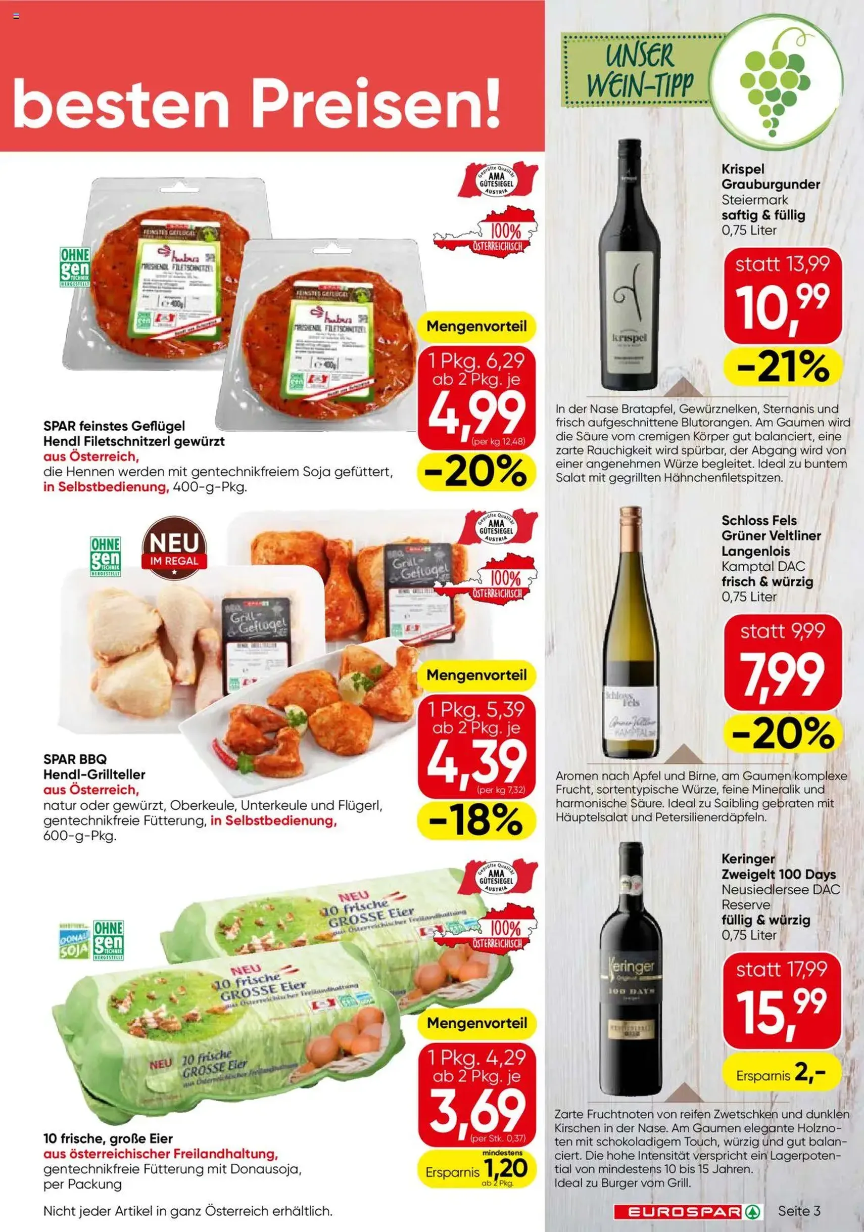 Eurospar Flugblatt - Gültiger Prospekt ab 14.08.2025, Seite 3 von insgesamt 16