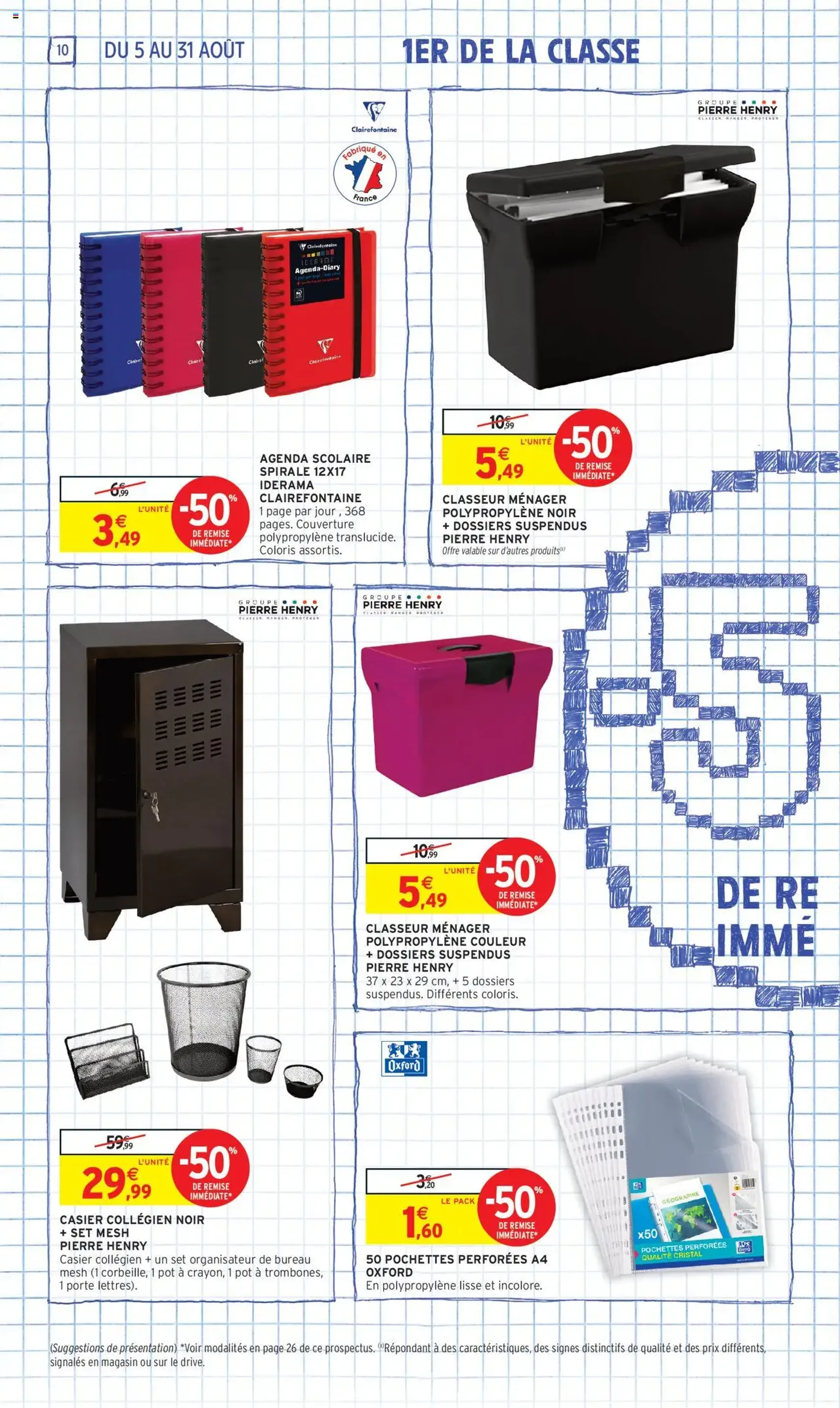 Intermarché - 70% en avantage carte sur une sélection rentrée des classes - brochure valable à partir du 05/08/2025, page 10 sur 60 Intermarché - 70% en avantage carte sur une sélection rentrée des classes - brochure valable à partir du 05/08/2025, page 10 sur 60