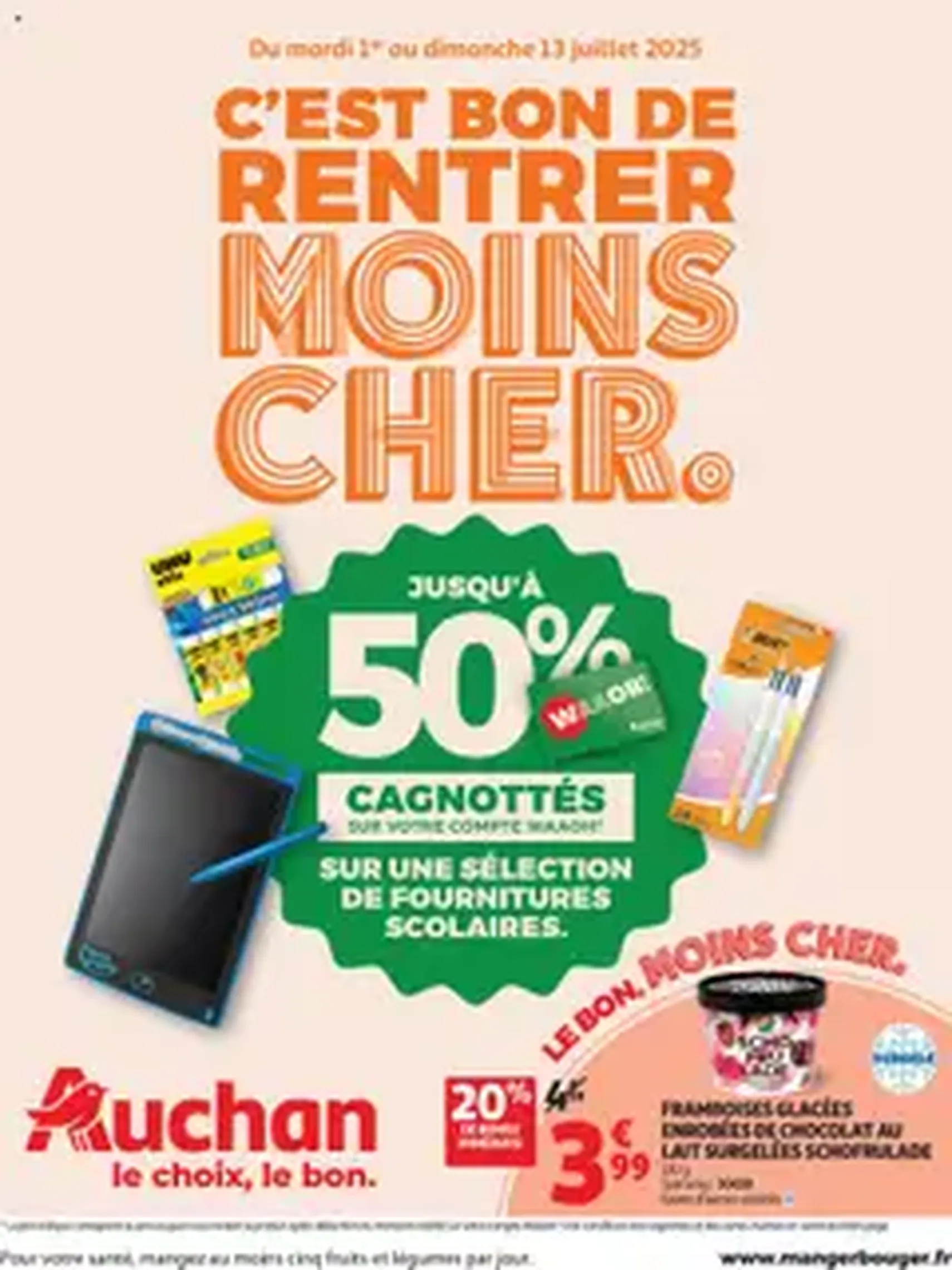 Auchan prospectus - brochure valable à partir du 01/07/2025, page 1 sur 1