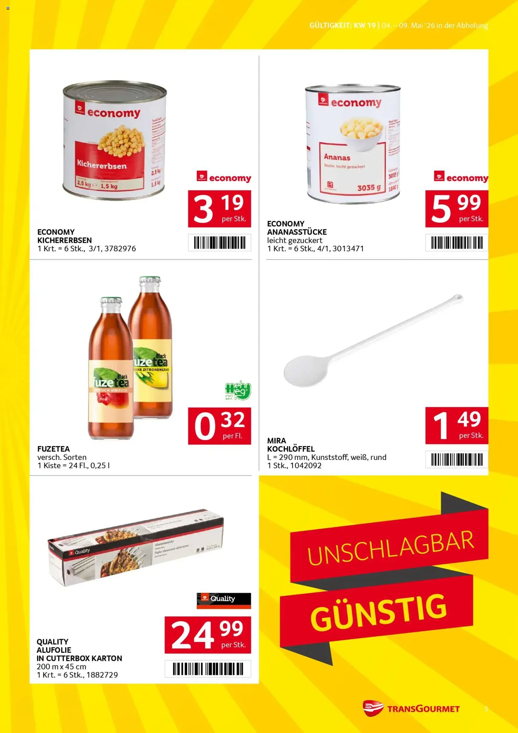Transgourmet Flugblatt - Gültiger Prospekt ab 04.05.2026, Seite 5 von insgesamt 32