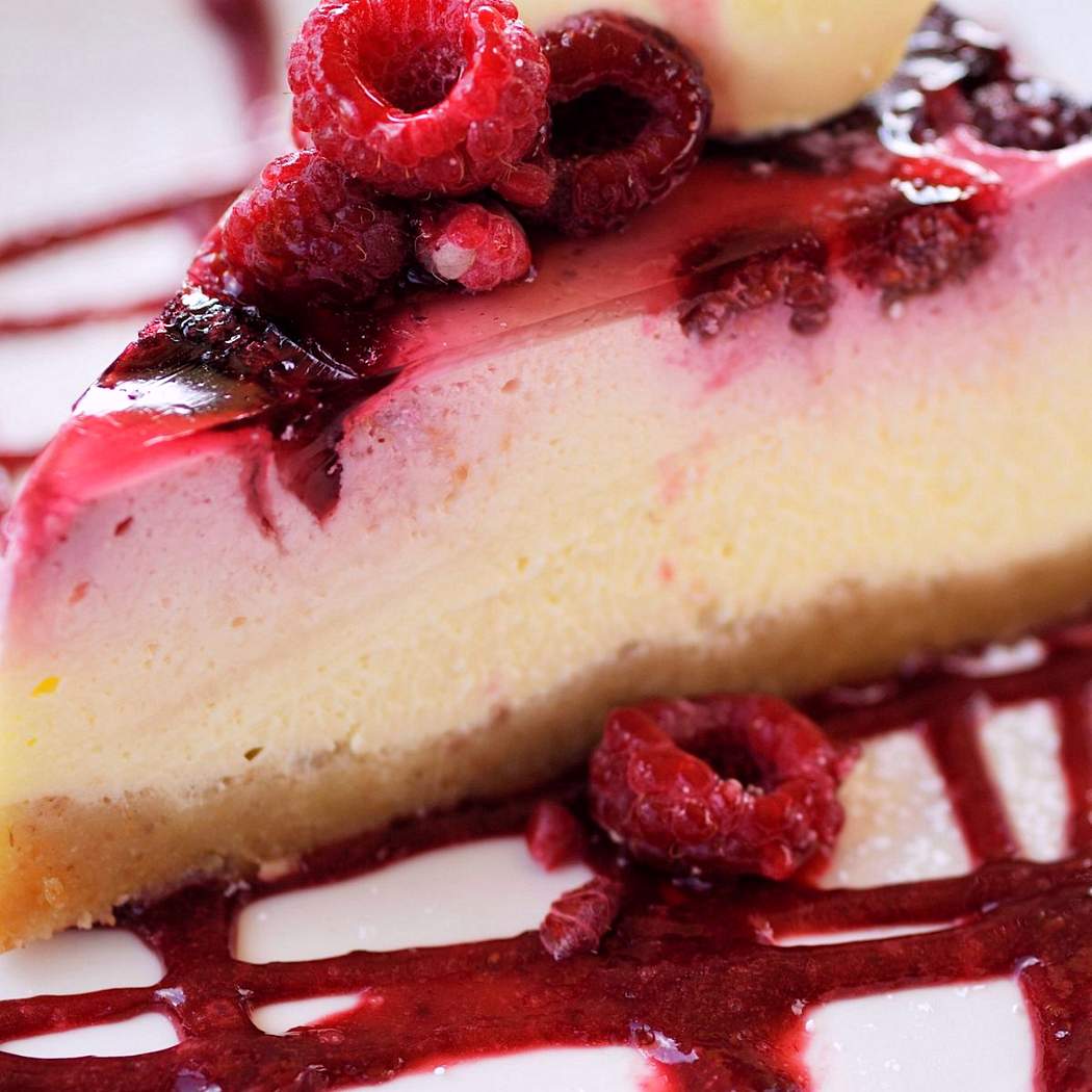 Torta di mascarpone e lamponi