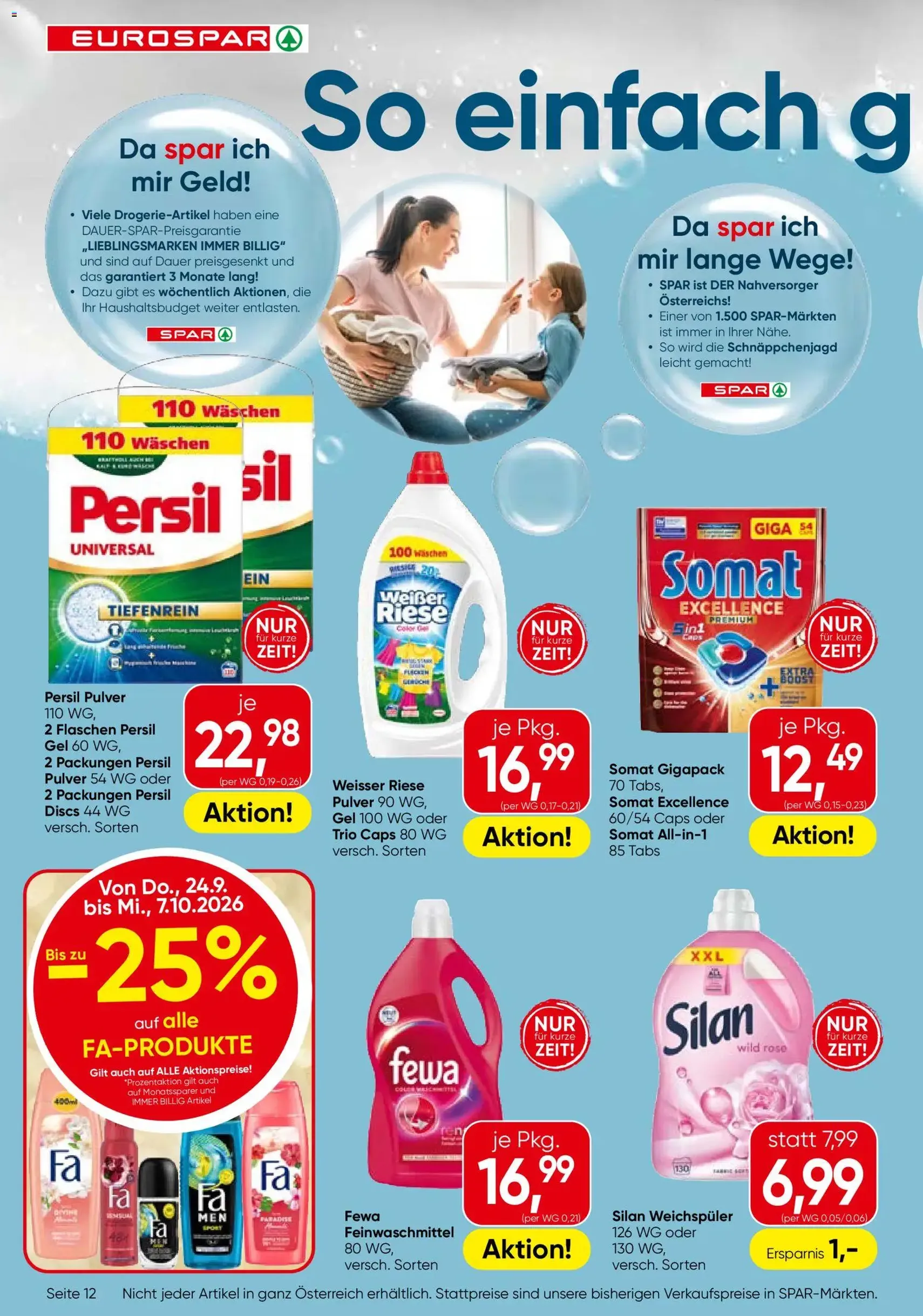 Eurospar Flugblatt - Gültiger Prospekt ab 24.09.2026, Seite 12 von insgesamt 16