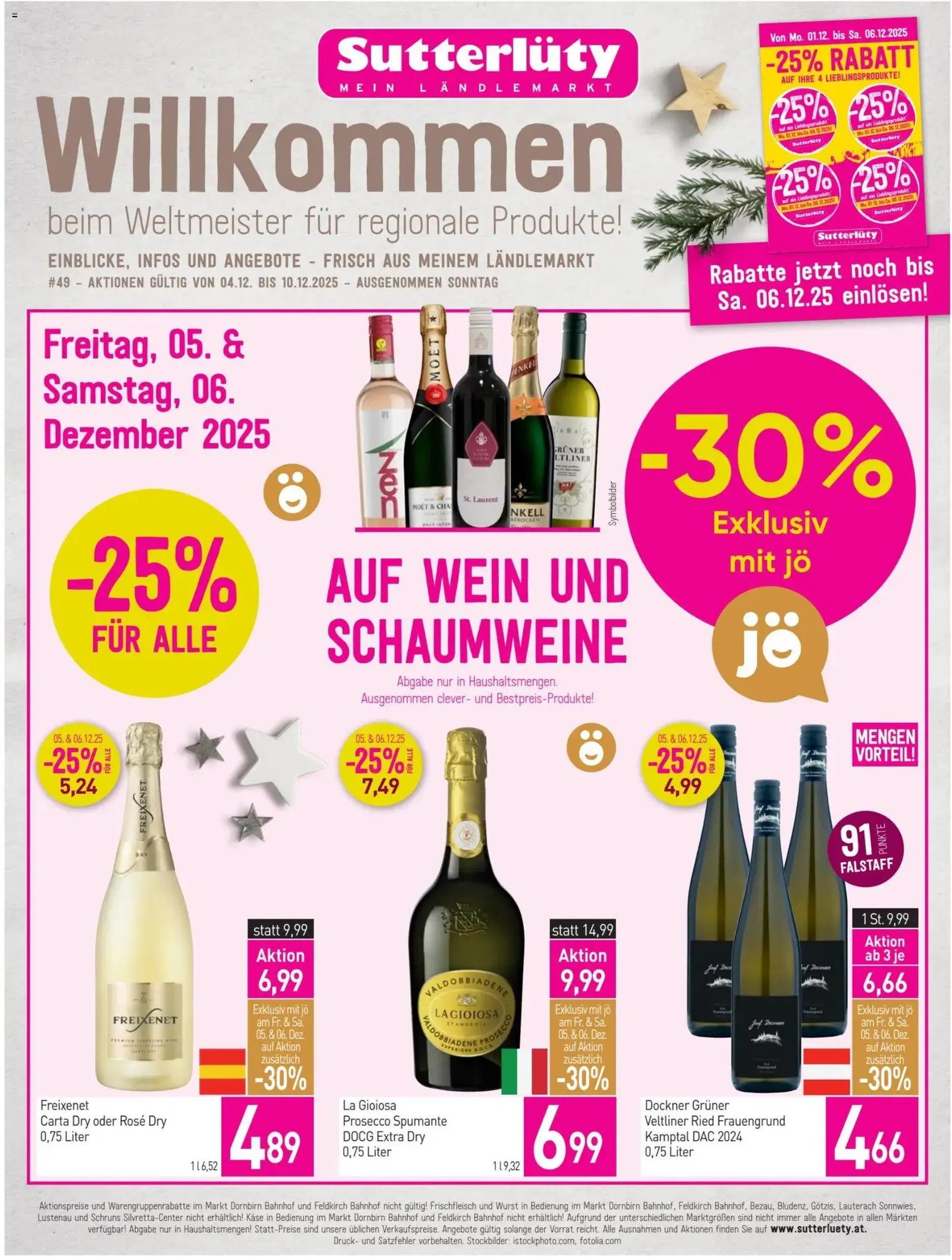 Sutterlüty Flugblatt - Gültiger Prospekt ab 04.12.2025, Seite 1 von insgesamt 24