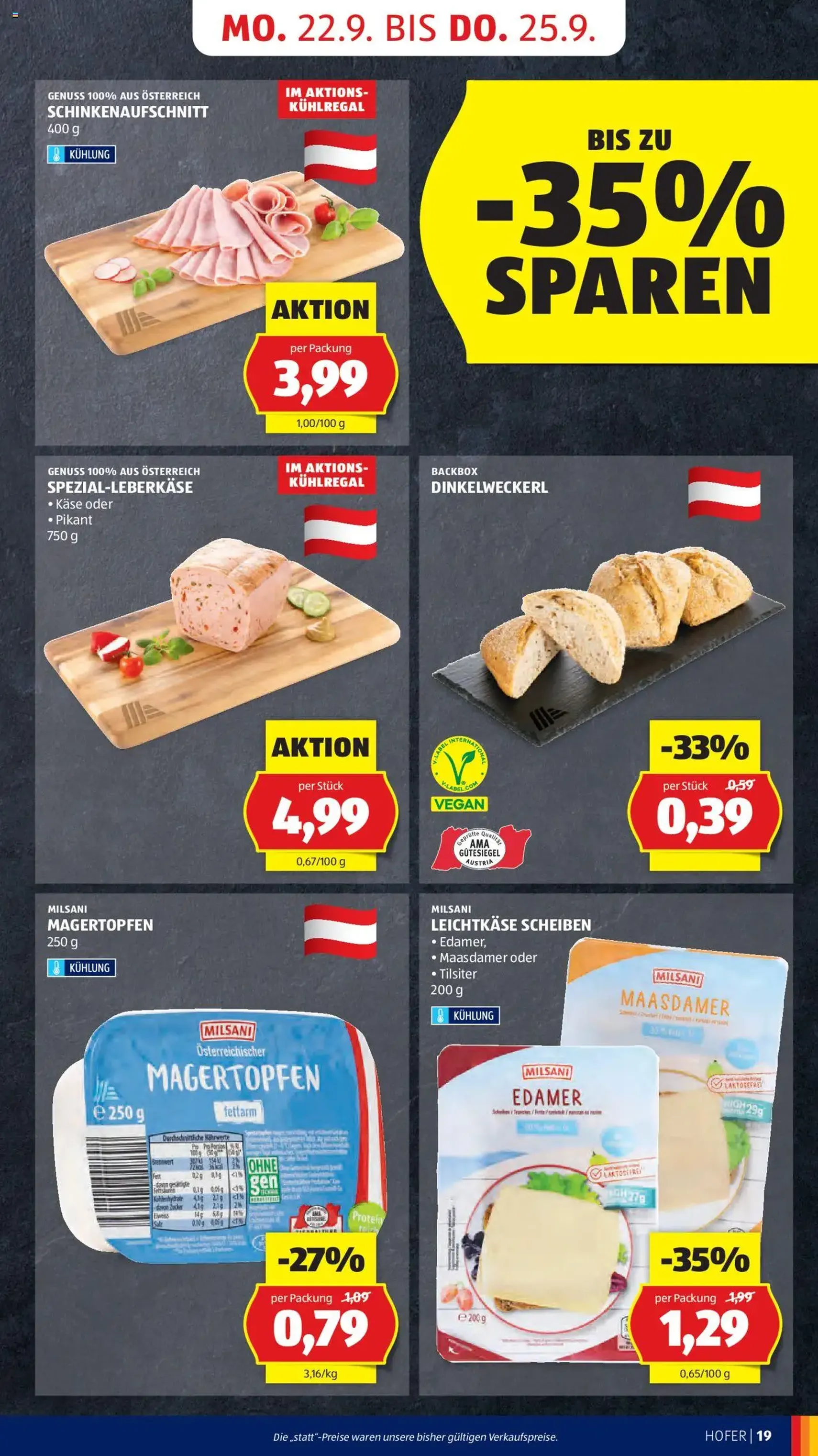 Hofer Flugblatt - Gültiger Prospekt ab 19.09.2025, Seite 21 von insgesamt 49