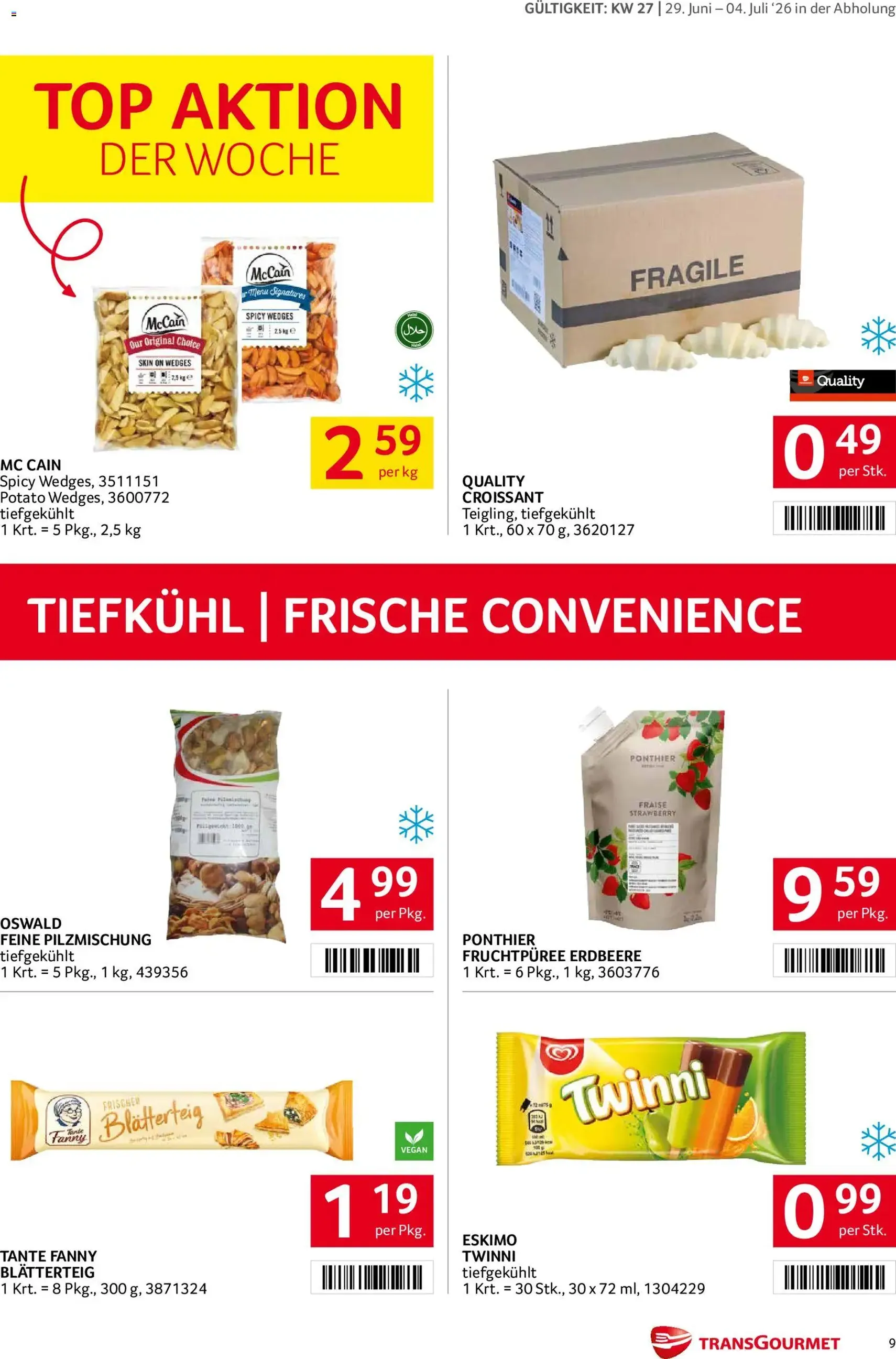 Transgourmet Flugblatt - Gültiger Prospekt ab 29.06.2026, Seite 9 von insgesamt 28