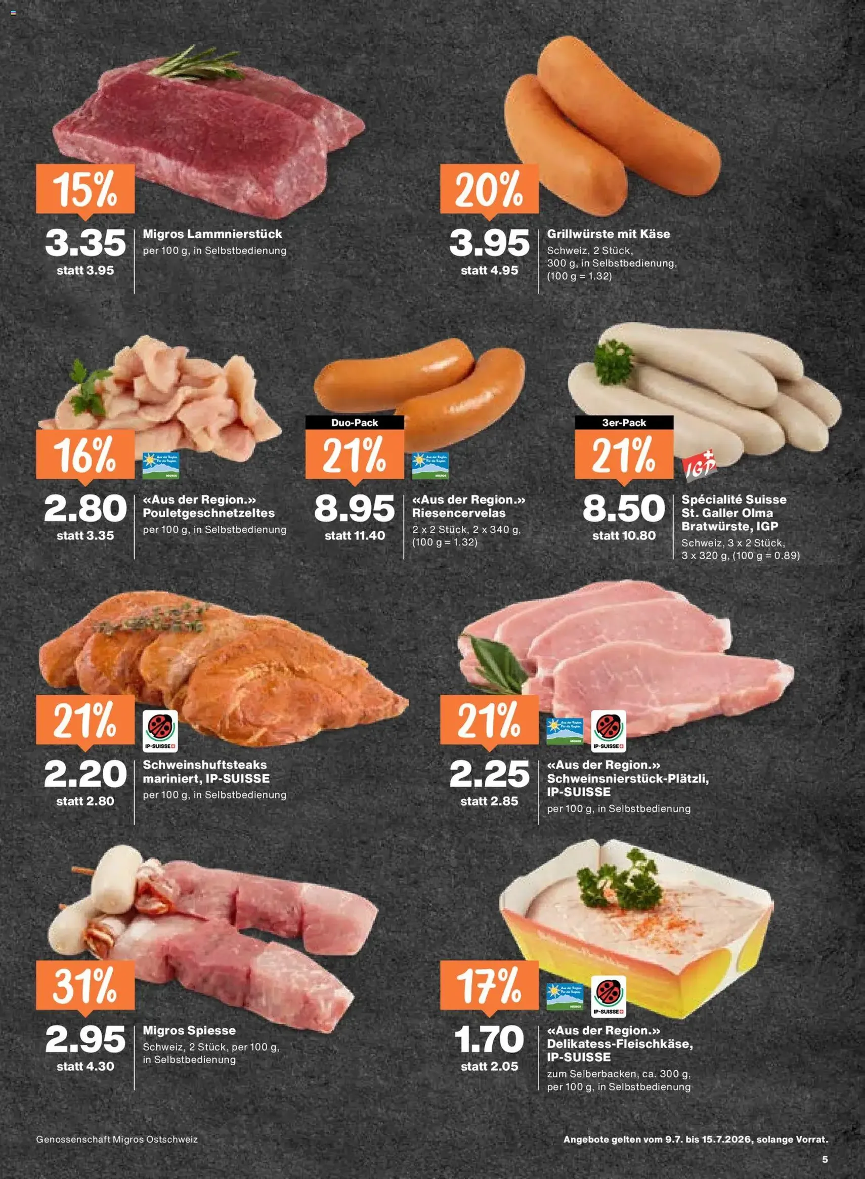 Migros aktionen - Gültiger Prospekt ab 09.07.2026, Seite 5 von insgesamt 20