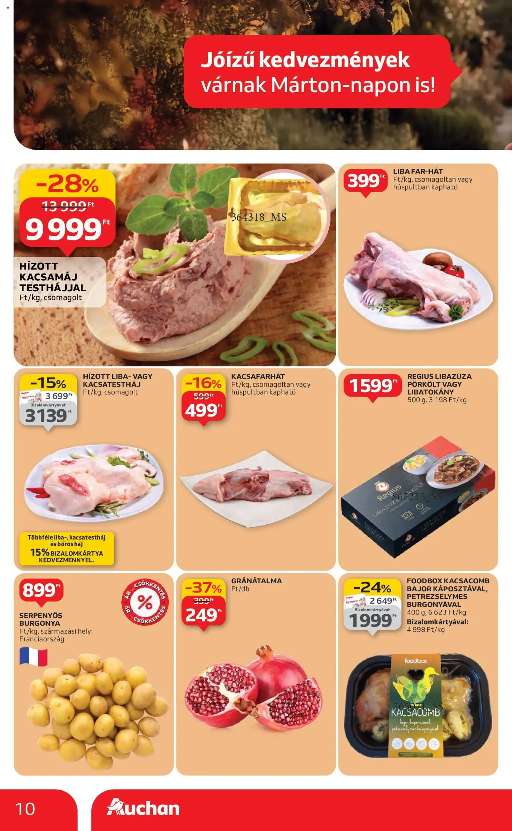 Auchan Akciós újság - 2025.10.30. érvényes szórólap 10 oldal 58 oldalból Auchan Akciós újság - 2025.10.30. érvényes szórólap 10 oldal 58 oldalból