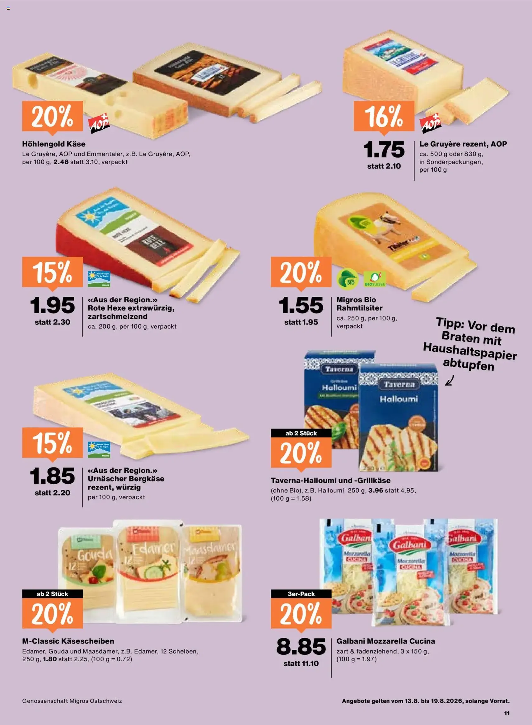 Migros aktionen - Gültiger Prospekt ab 13.08.2026, Seite 11 von insgesamt 20
