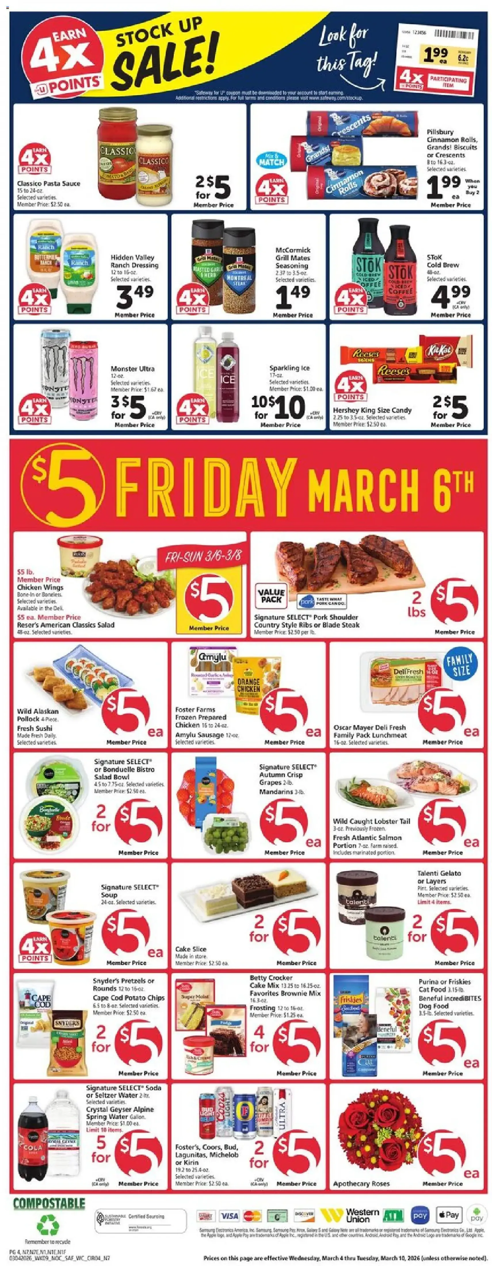 Safeway Weekly Ad - valid flyer from 03/04/2026, page 4 of 9