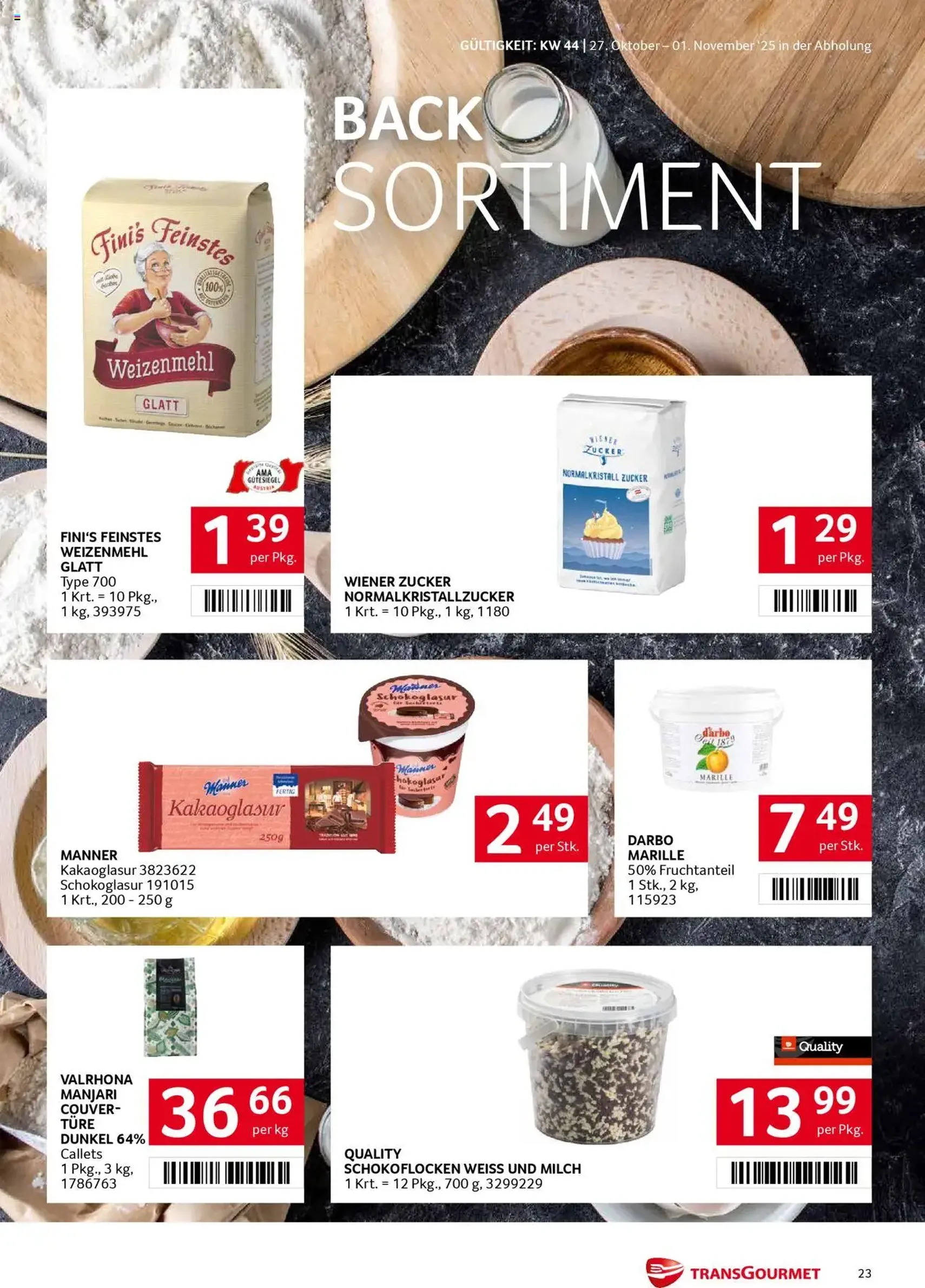 Transgourmet Flugblatt - Gültiger Prospekt ab 26.10.2025, Seite 23 von insgesamt 32 Transgourmet Flugblatt - Gültiger Prospekt ab 26.10.2025, Seite 23 von insgesamt 32