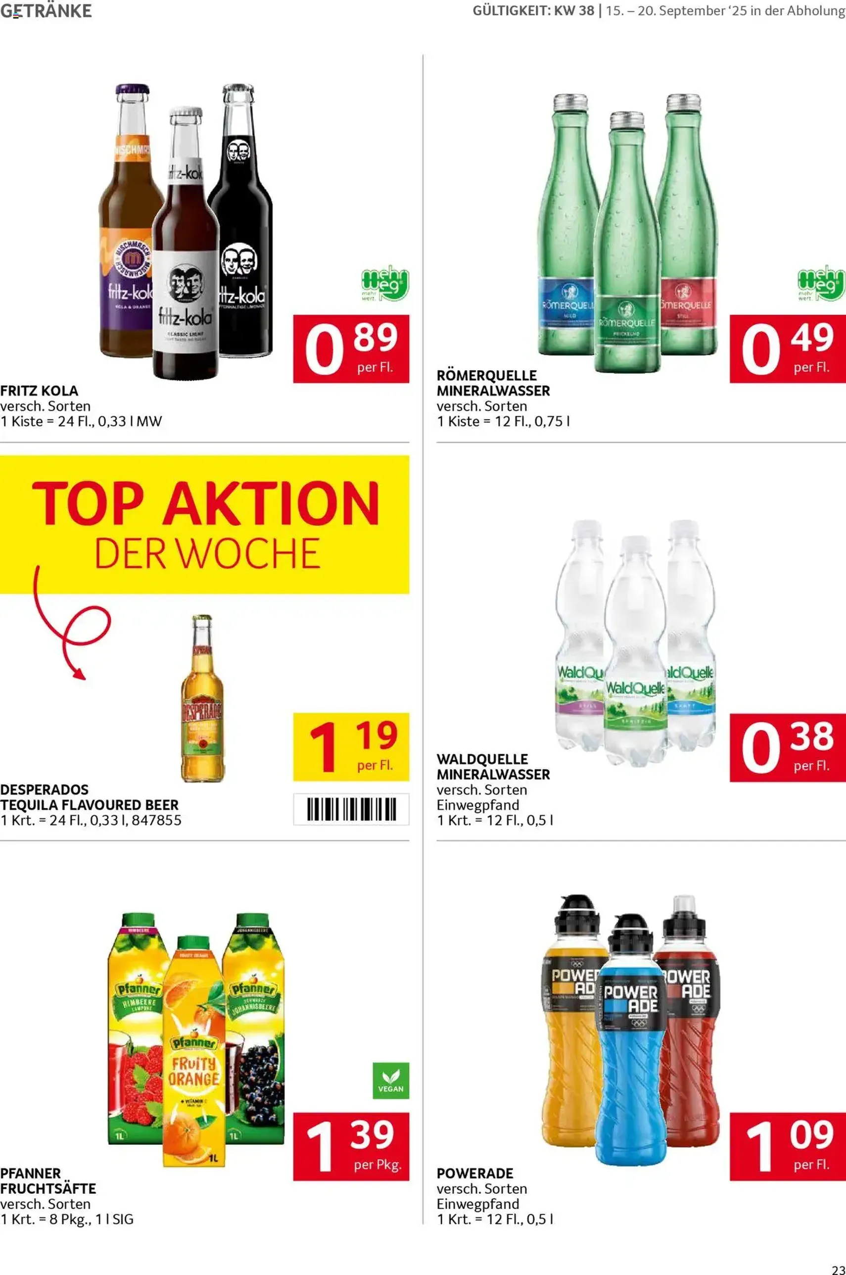 Transgourmet Flugblatt - Gültiger Prospekt ab 14.09.2025, Seite 23 von insgesamt 36 Transgourmet Flugblatt - Gültiger Prospekt ab 14.09.2025, Seite 23 von insgesamt 36
