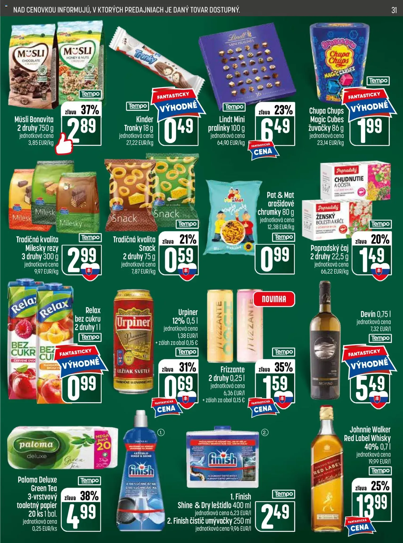 COOP Jednota leták - platný leták od 25.06.2026 strana 31 z 32