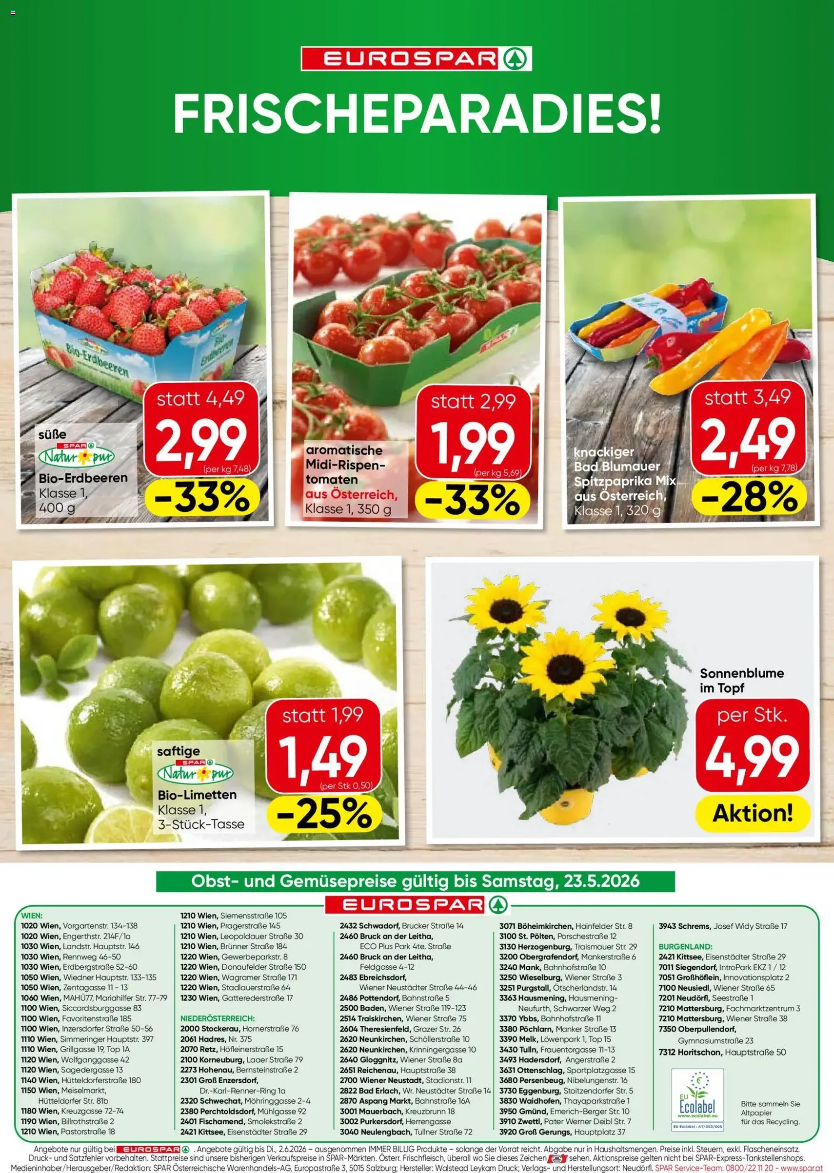 Eurospar Flugblatt - Gültiger Prospekt ab 21.05.2026, Seite 16 von insgesamt 16