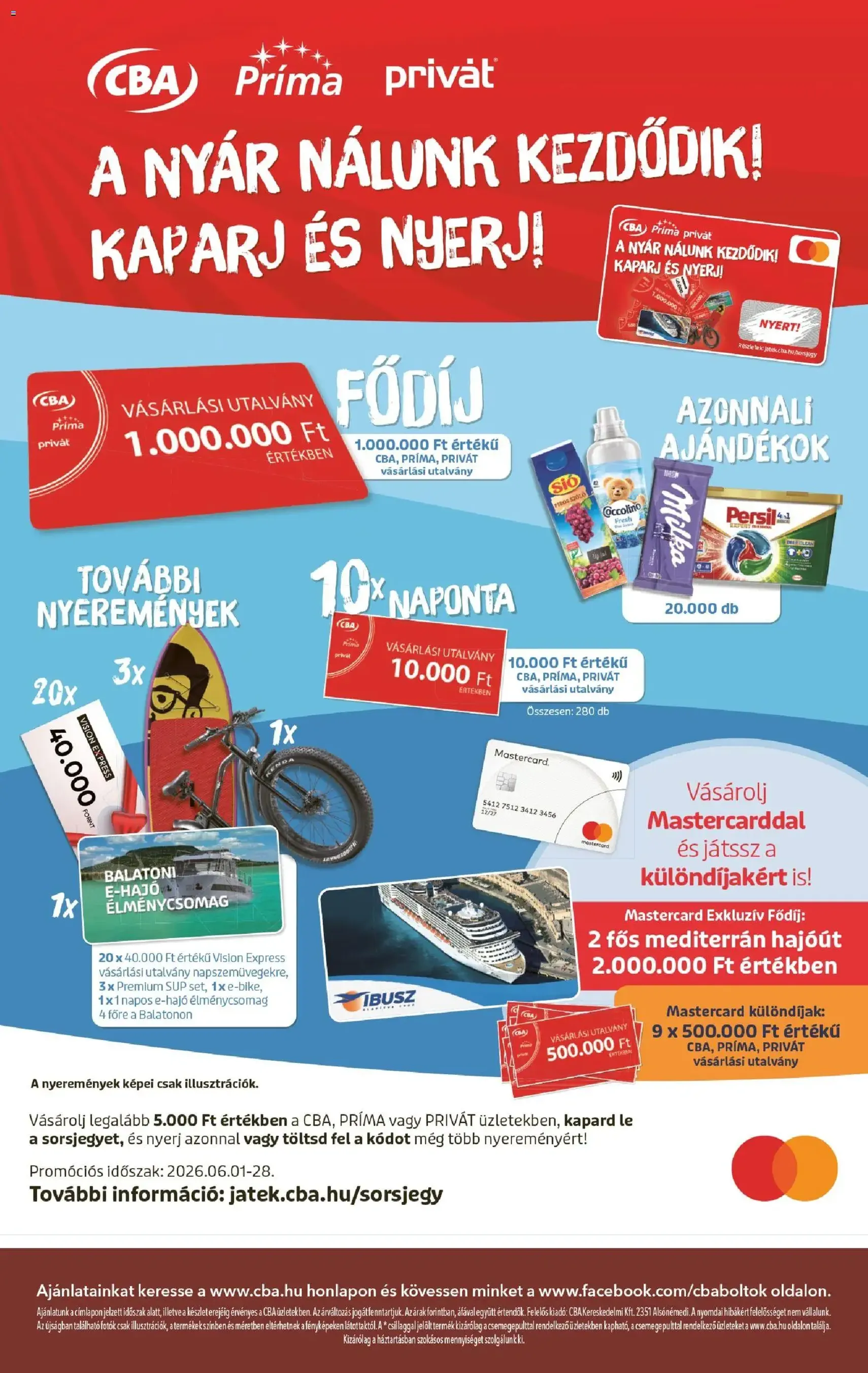 CBA akciós újság - 2026.06.11. érvényes szórólap 8 oldal 8 oldalból