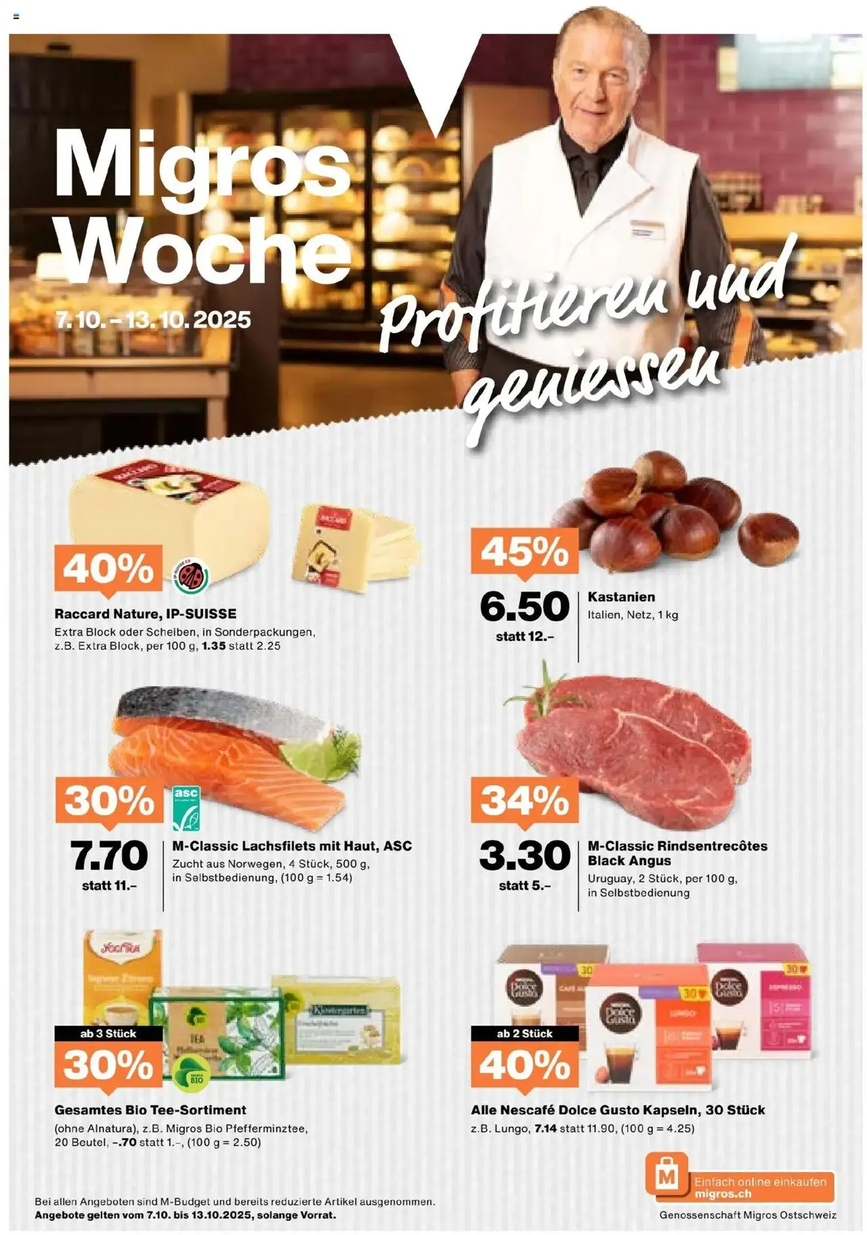 Migros Aktionen - Gültiger Prospekt ab 07.10.2025, Seite 1 von insgesamt 24