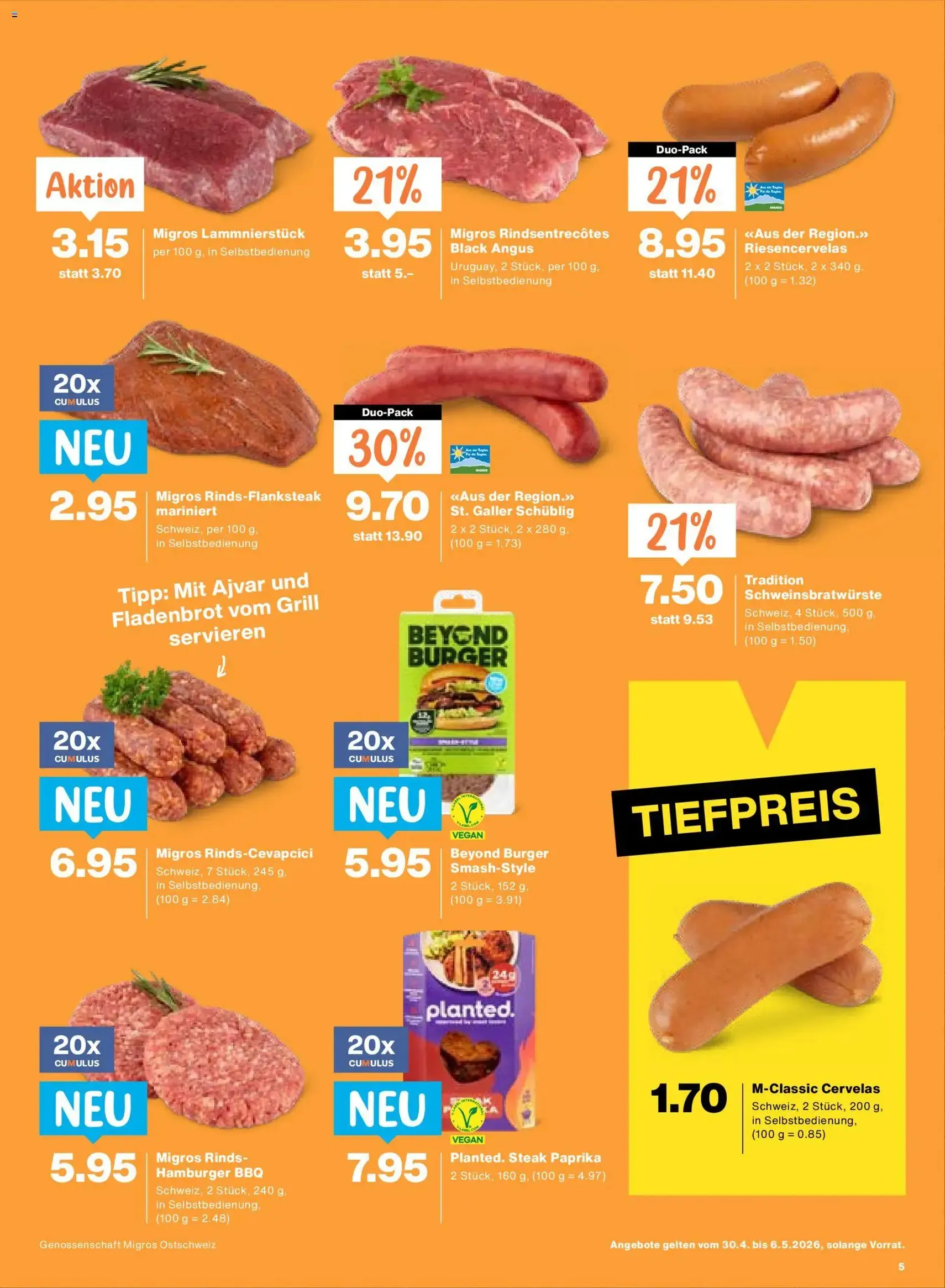Migros aktionen - Gültiger Prospekt ab 30.04.2026, Seite 5 von insgesamt 24