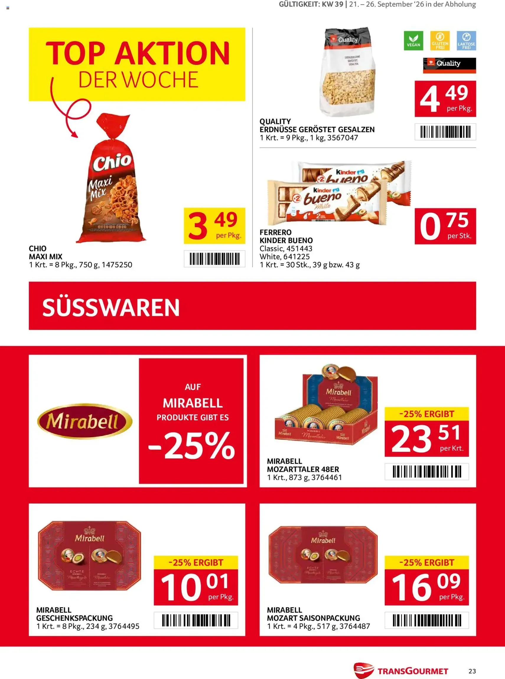 Transgourmet Flugblatt - Gültiger Prospekt ab 20.09.2026, Seite 21 von insgesamt 38