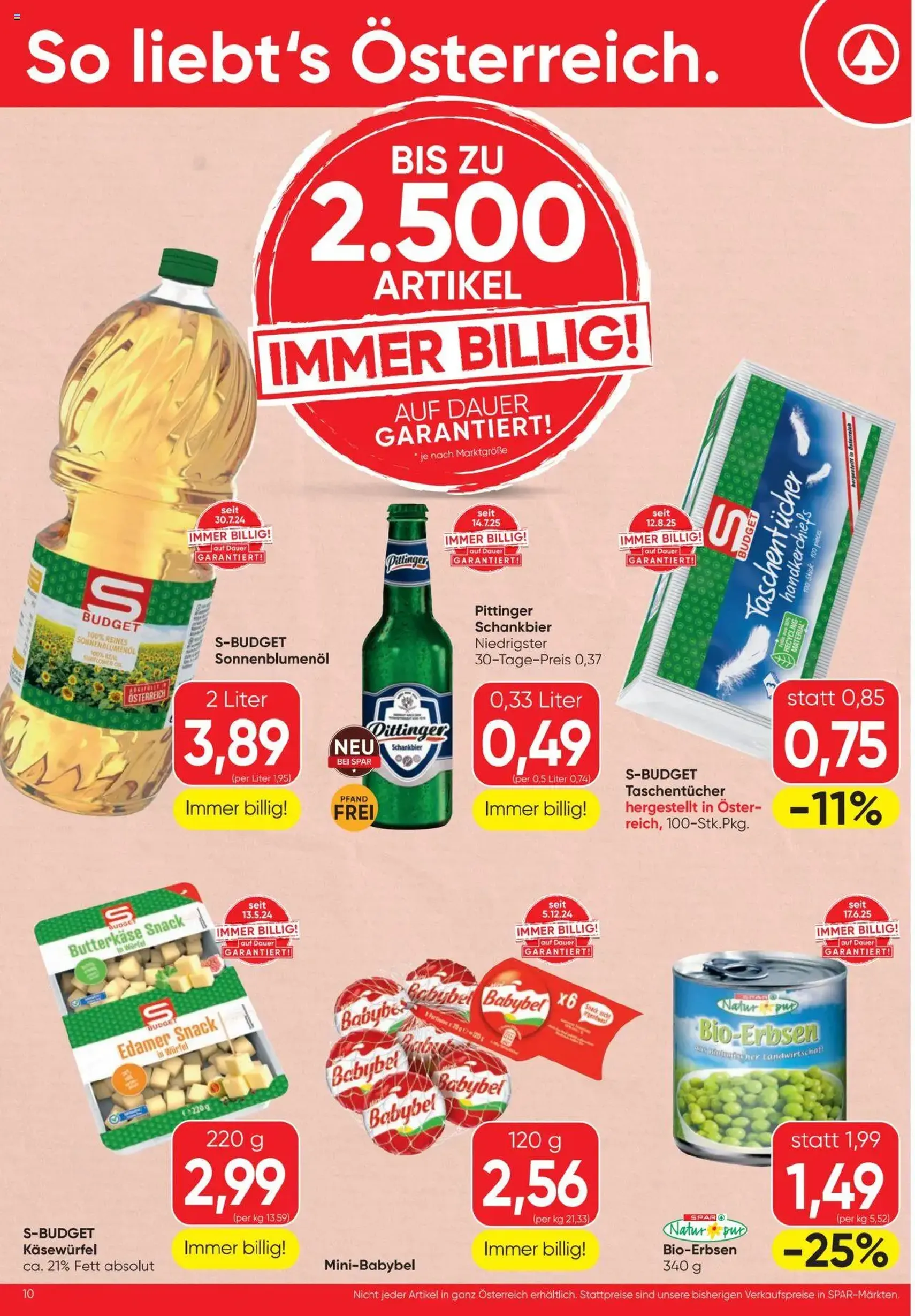 Spar Flugblatt - Gültiger Prospekt ab 18.09.2025, Seite 10 von insgesamt 16 Spar Flugblatt - Gültiger Prospekt ab 18.09.2025, Seite 10 von insgesamt 16