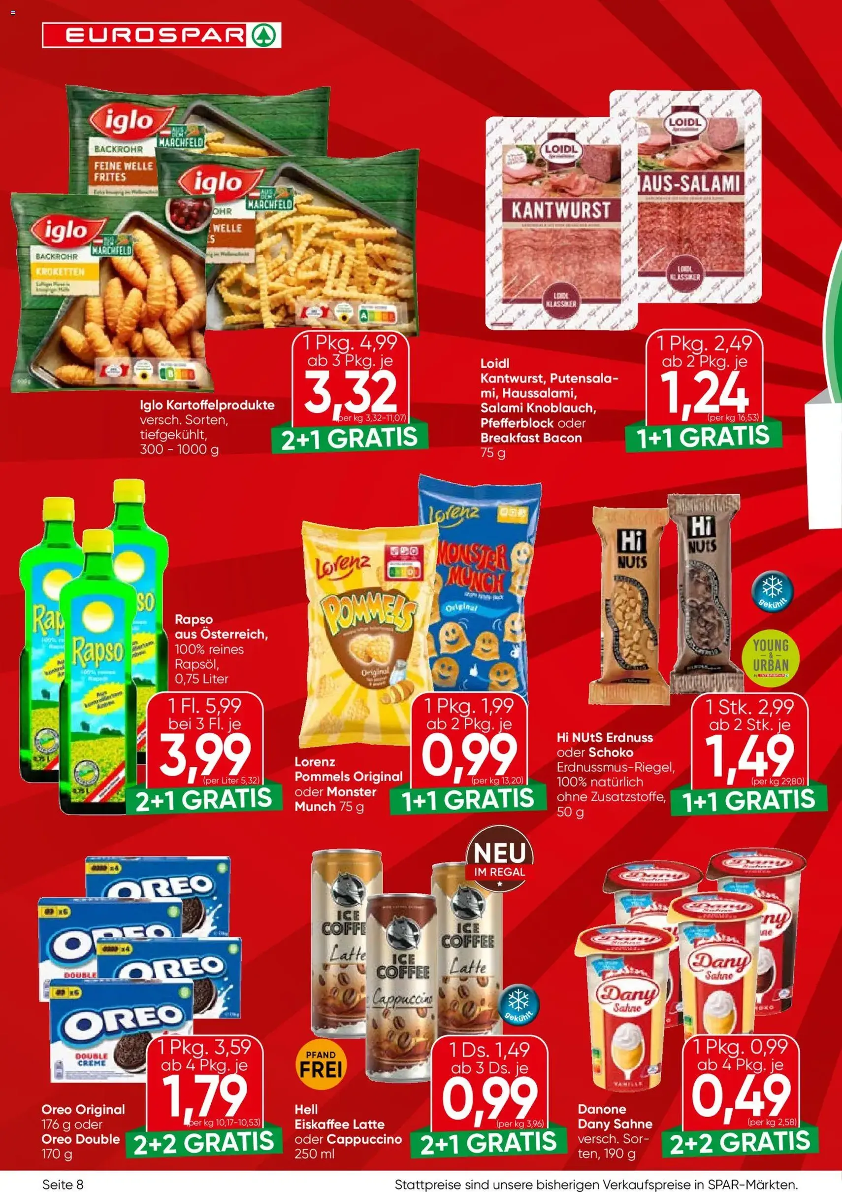 Eurospar Flugblatt - Gültiger Prospekt ab 18.06.2026, Seite 8 von insgesamt 16