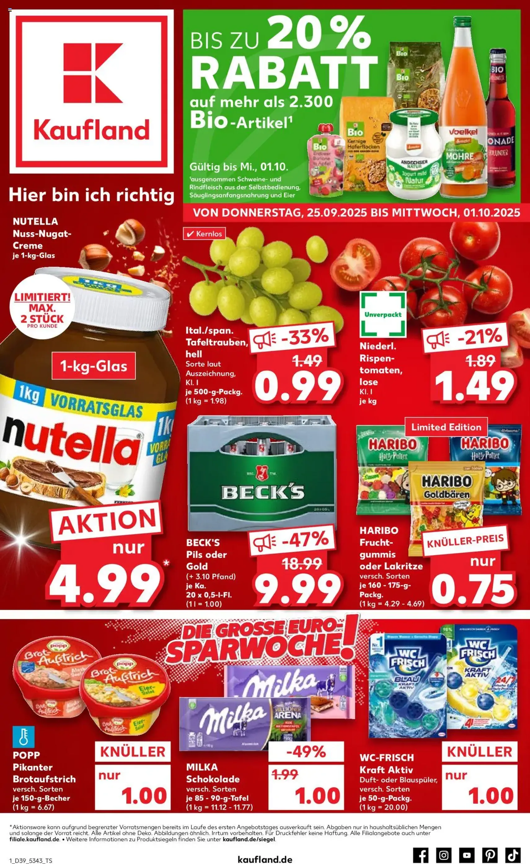 Kaufland Prospekt - Gültiger Prospekt ab 25.09.2025, Seite 1 von insgesamt 60