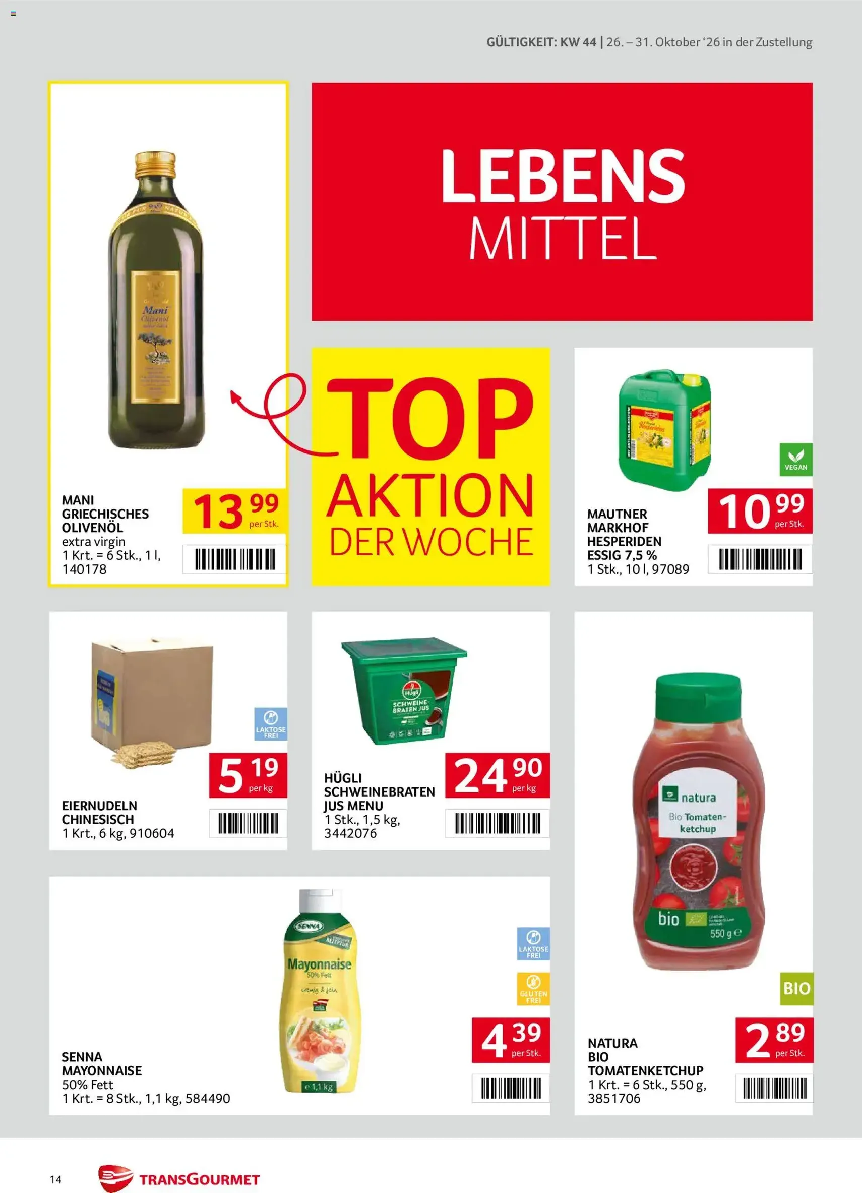 Transgourmet Flugblatt - Gültiger Prospekt ab 26.10.2026, Seite 14 von insgesamt 28