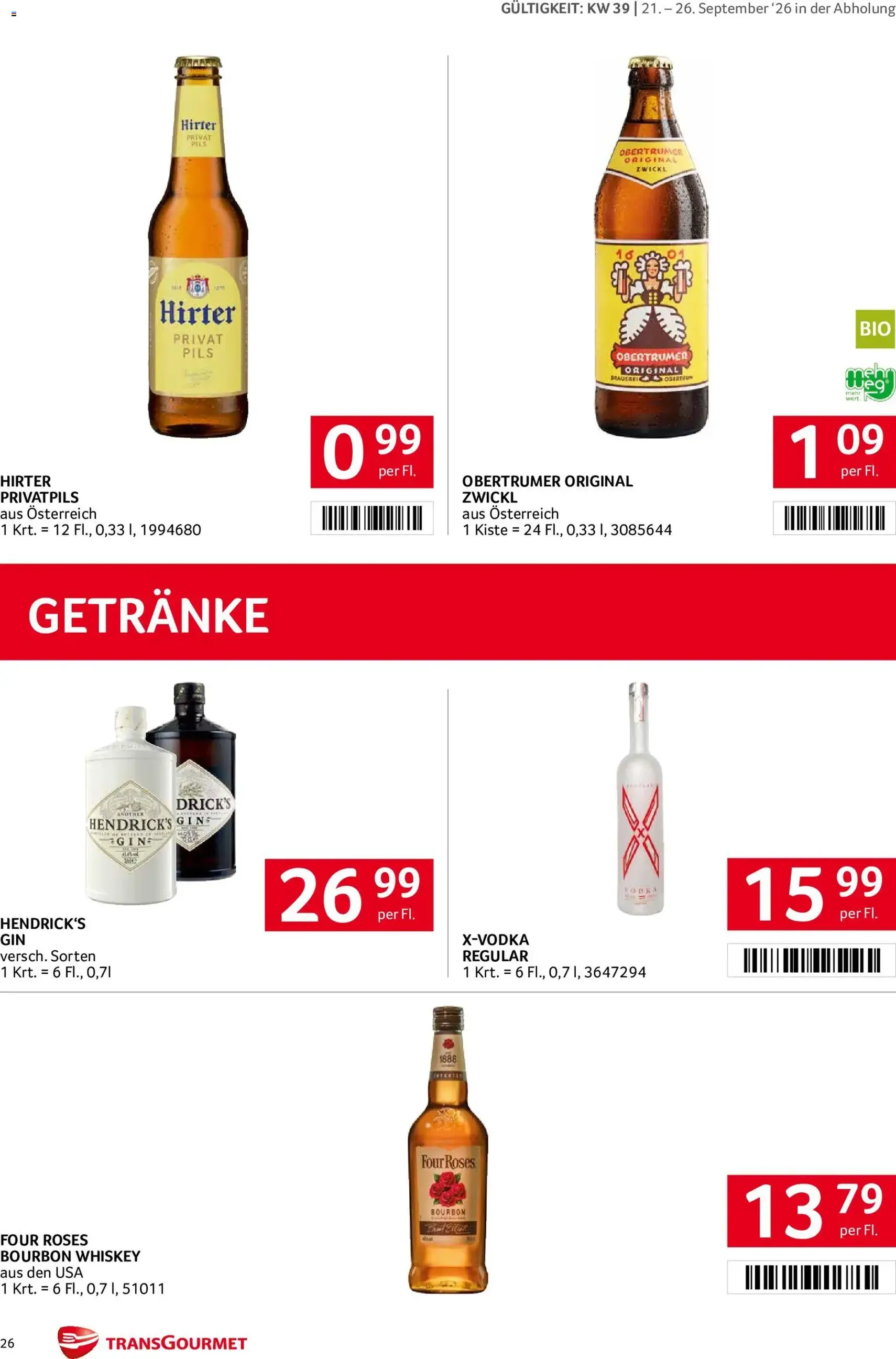 Transgourmet Flugblatt - Gültiger Prospekt ab 20.09.2026, Seite 24 von insgesamt 38