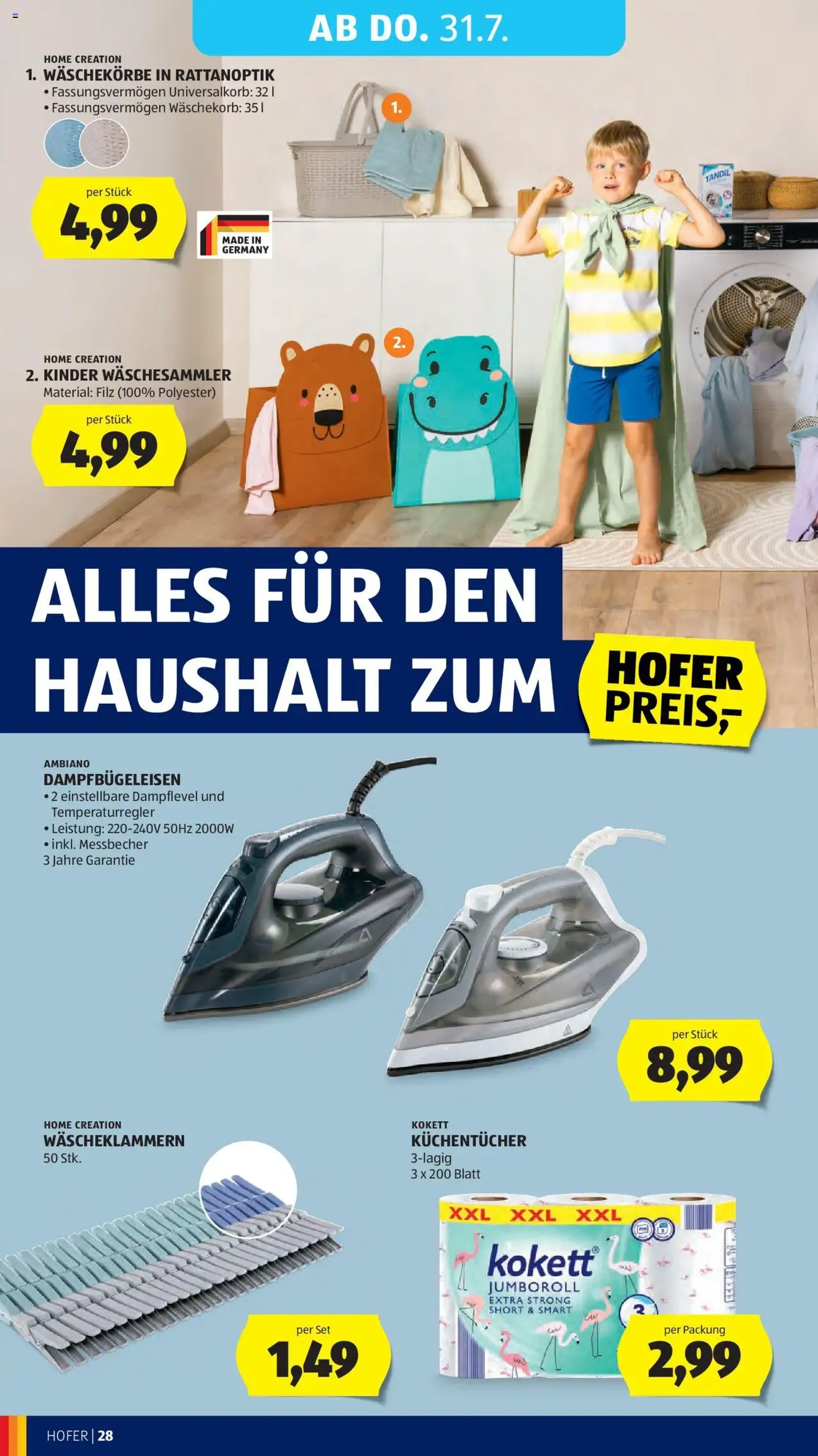 Hofer Flugblatt - Gültiger Prospekt ab 25.07.2025, Seite 32 von insgesamt 41 Hofer Flugblatt - Gültiger Prospekt ab 25.07.2025, Seite 32 von insgesamt 41