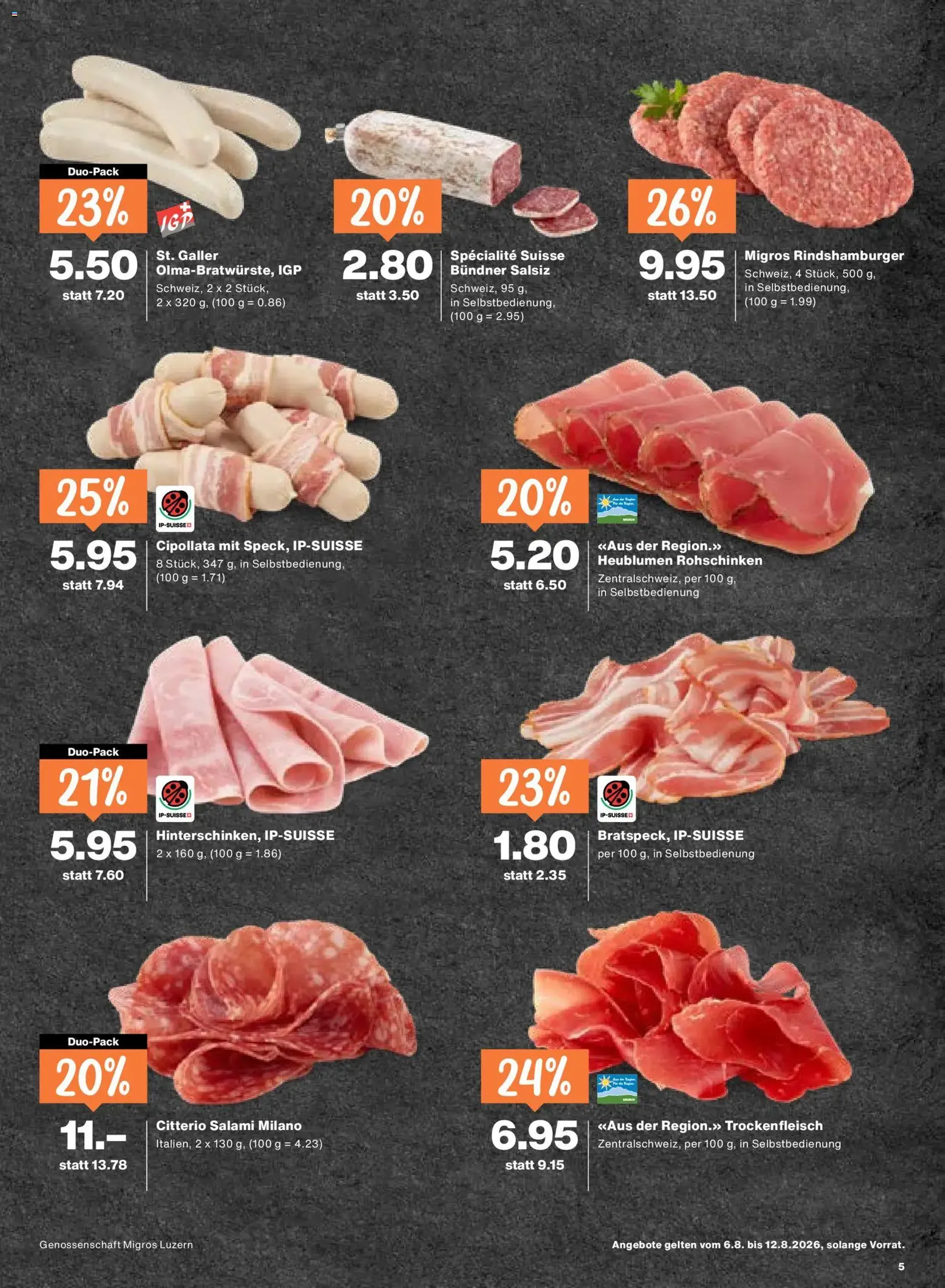 Migros aktionen - Gültiger Prospekt ab 06.08.2026, Seite 5 von insgesamt 24