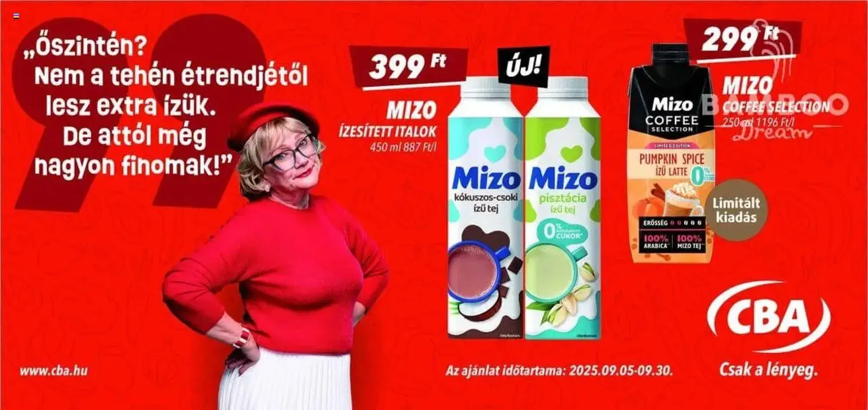 CBA - Óriásplakátok - 2025.09.05. érvényes szórólap 3 oldal 4 oldalból