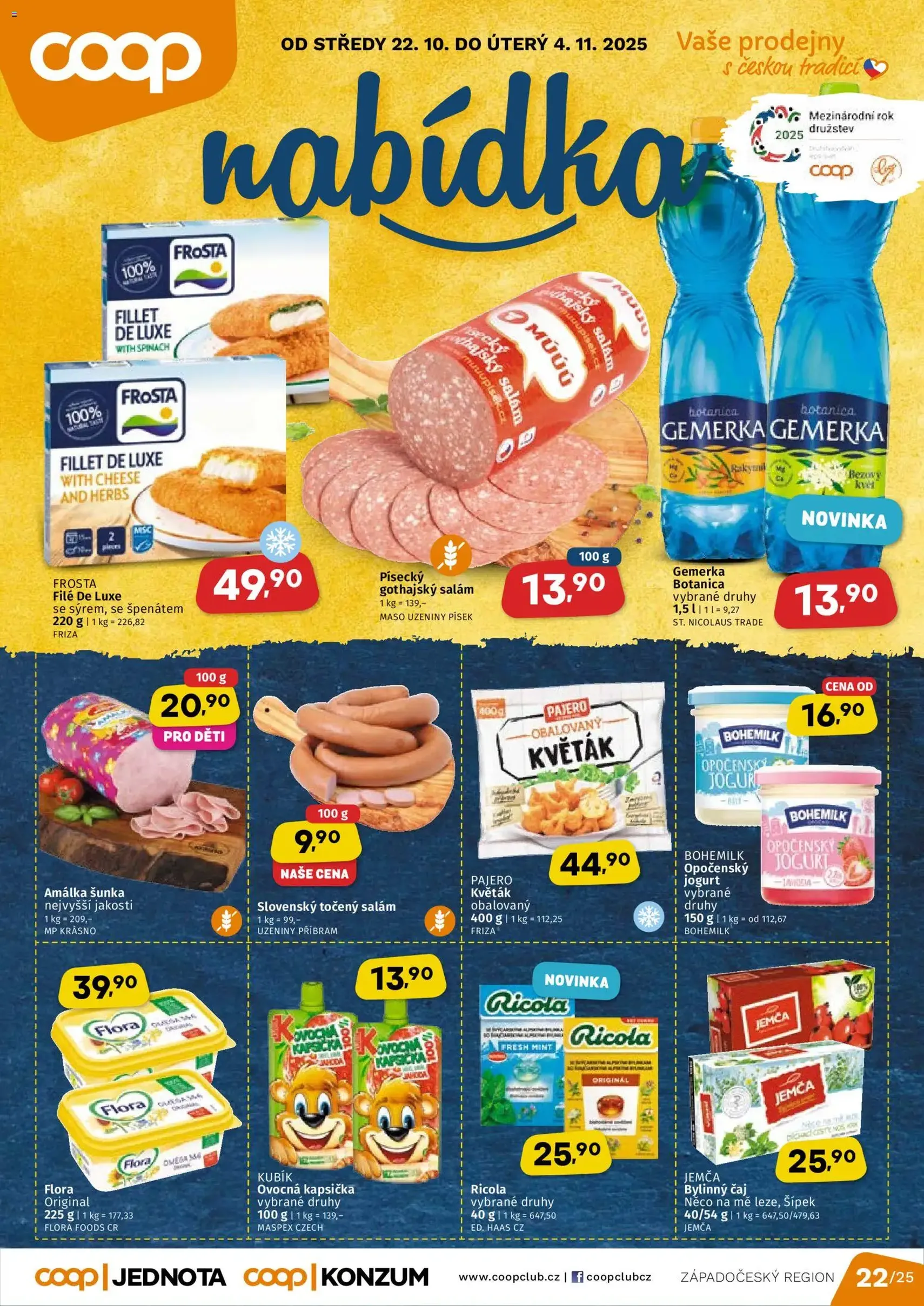 Coop leták - Západočeský region - platný leták od 22.10.2025 strana 1 z 4