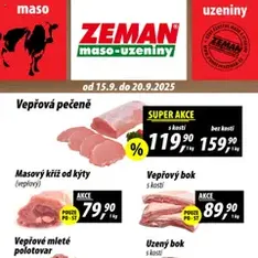 Prodejny Zeman leták - náhled letáku platný od 15.09.2025